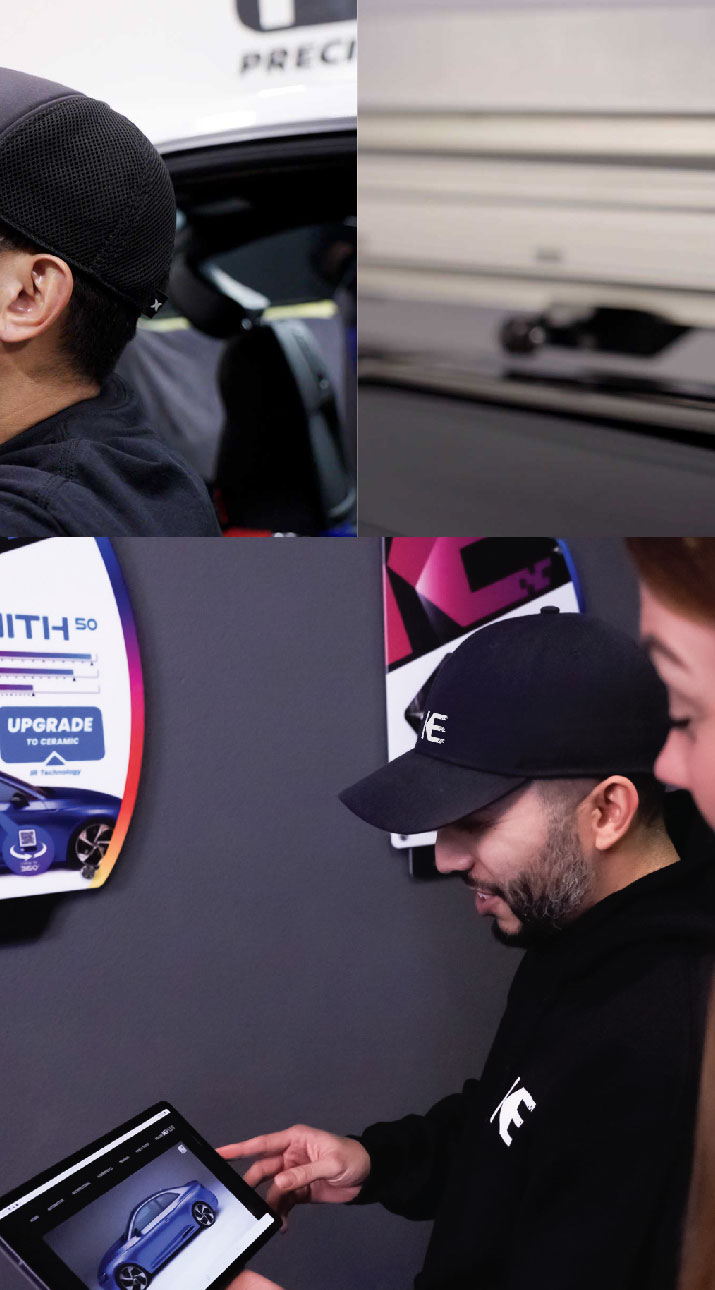 Kepler Dealer Showing Car Window Film Options to Customer in Scotch Plains, New Jersey
