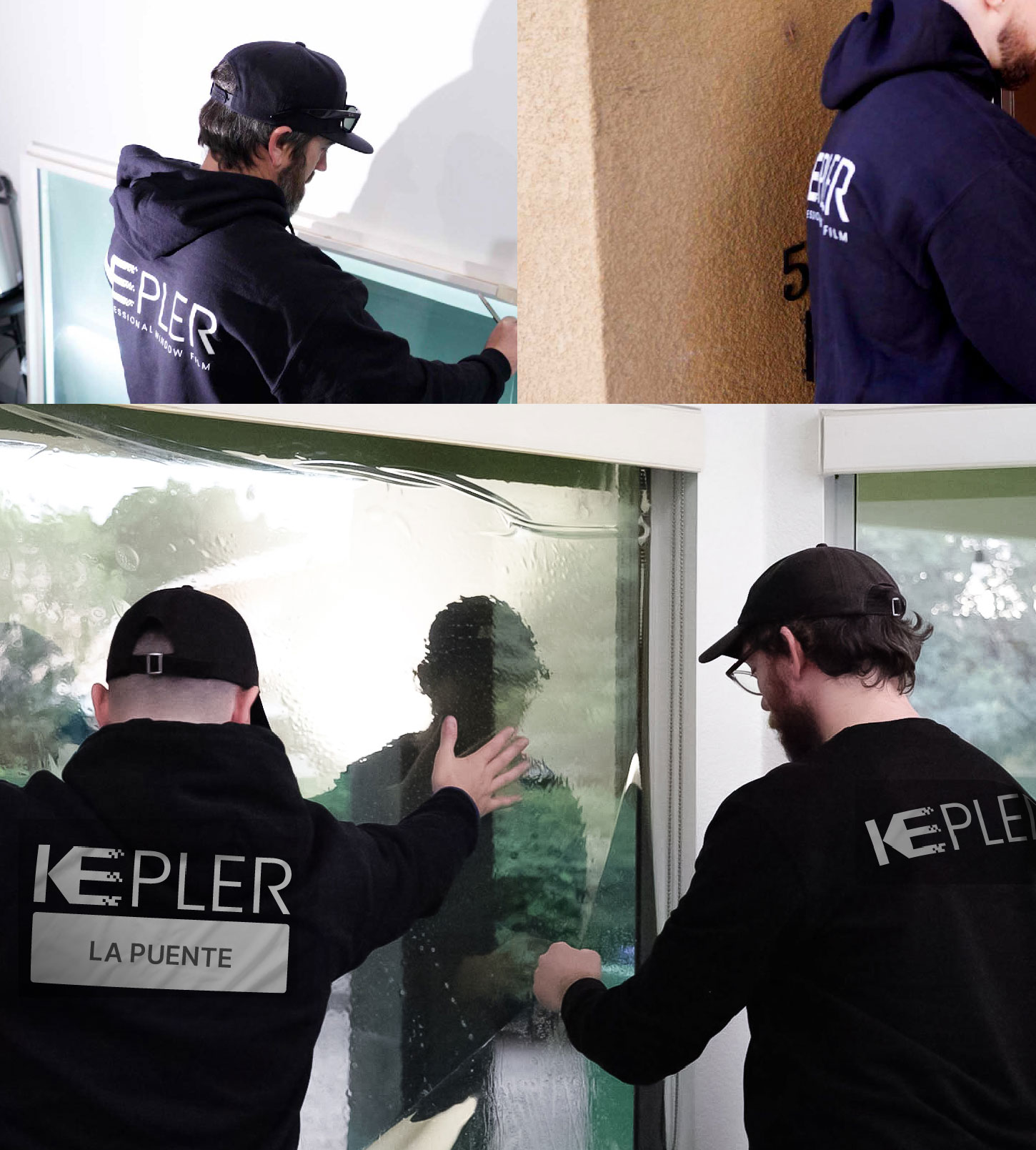 Kepler Technician Installing High-tech Window Tint to Home in La Puente