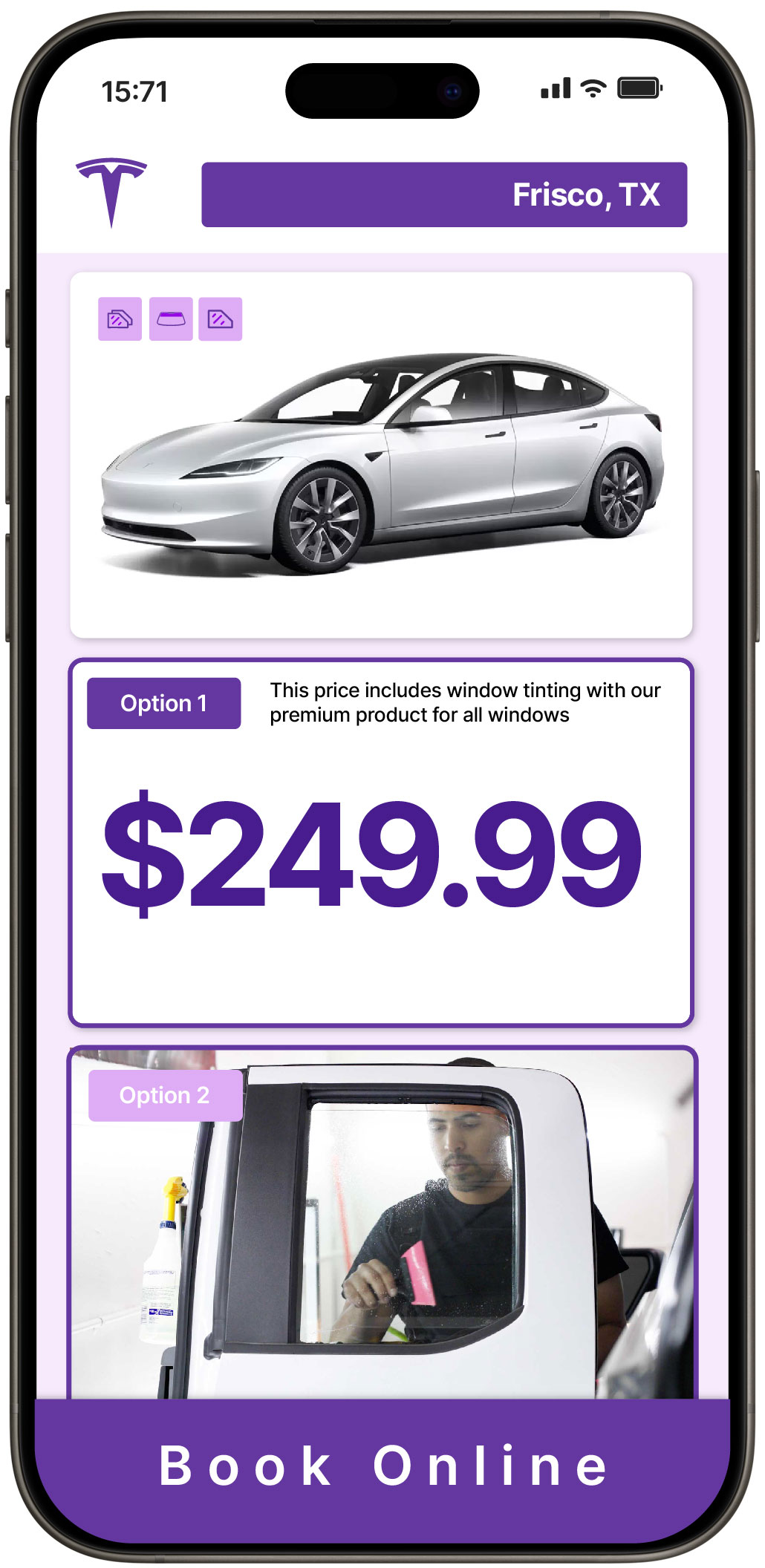 View Reasonable Tesla Window Tinting Costs in Frisco, Texas