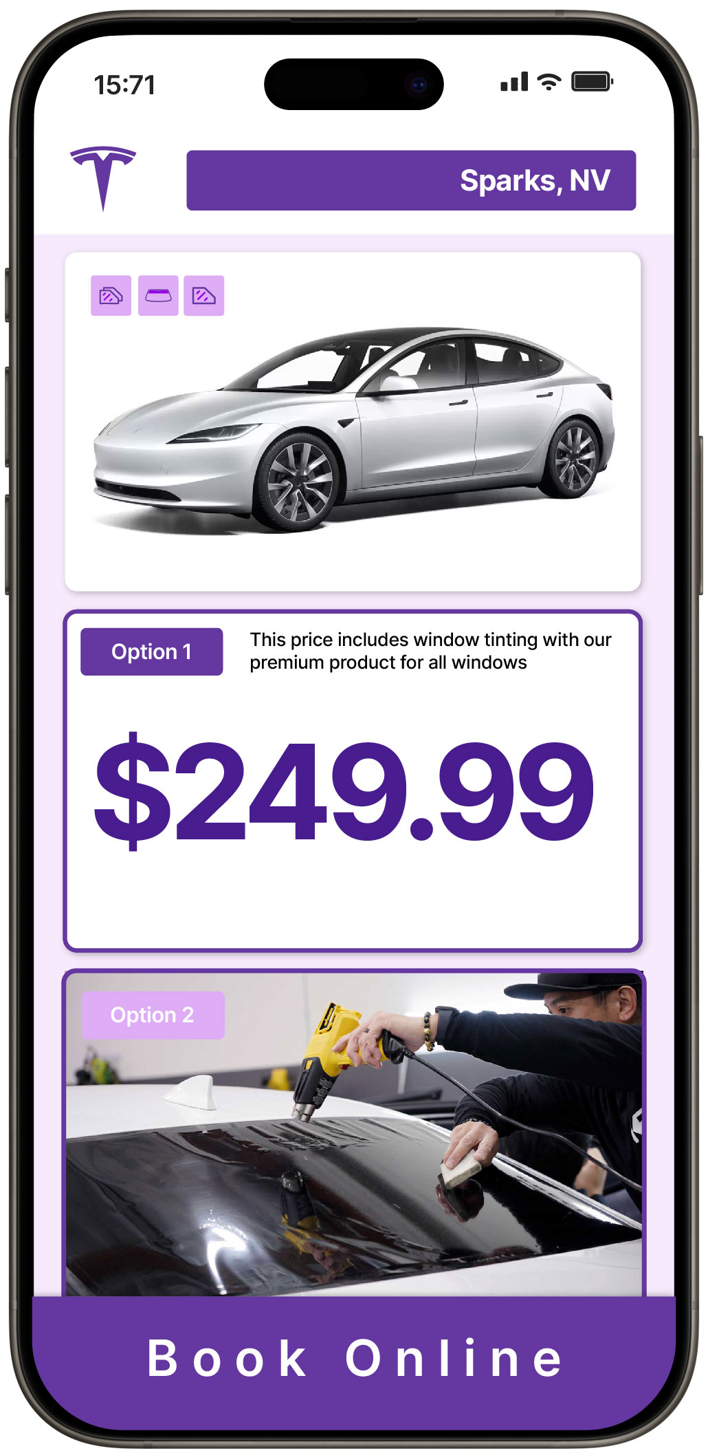 View Reasonable Tesla Window Tinting Rates in Sparks, Nevada