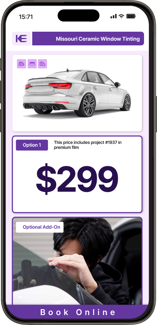 View Competitive Car Window Tinting Prices in Missouri