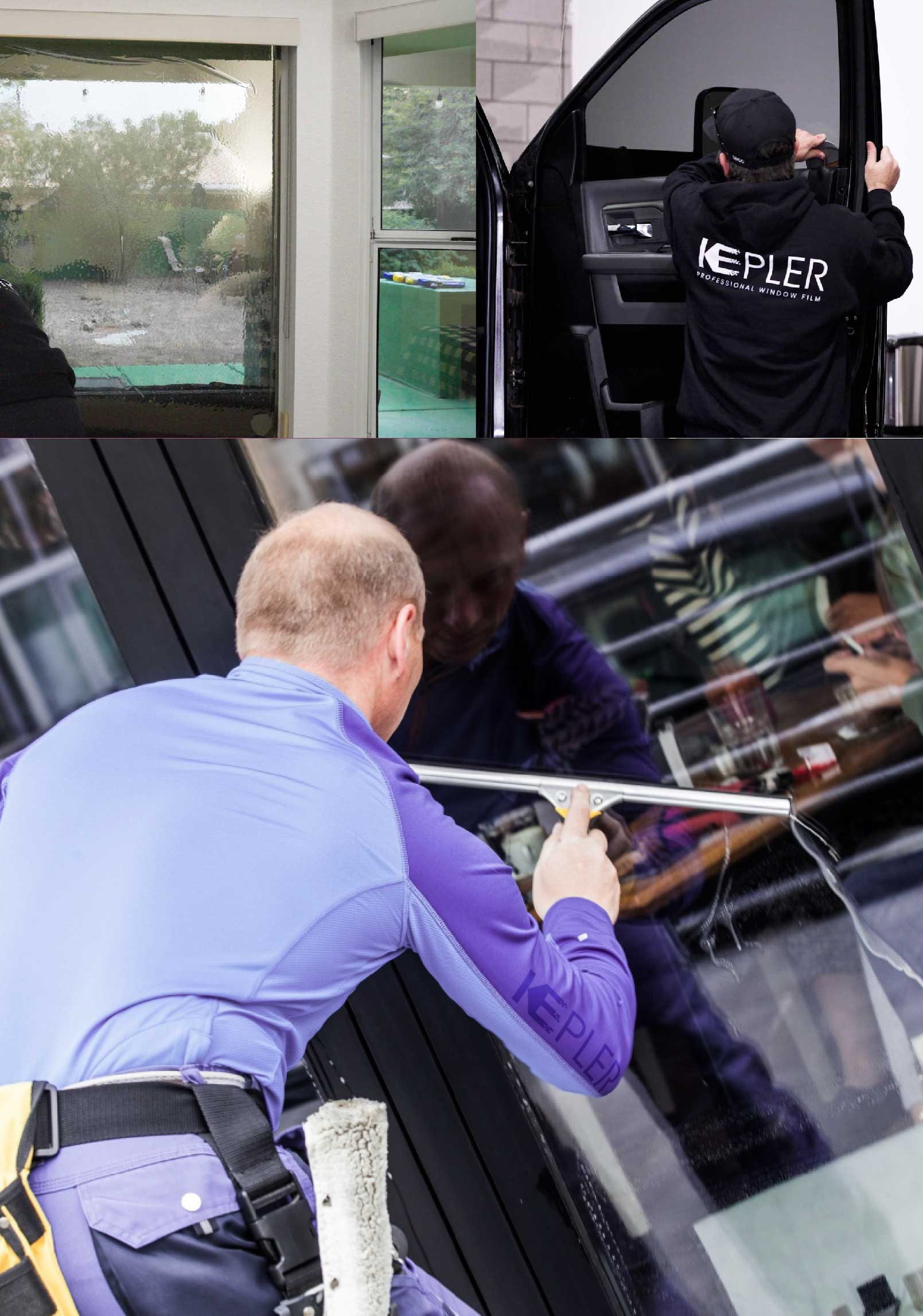 Kepler Expert Applying Anti-Graffiti Window Film to a Newport Shop Front