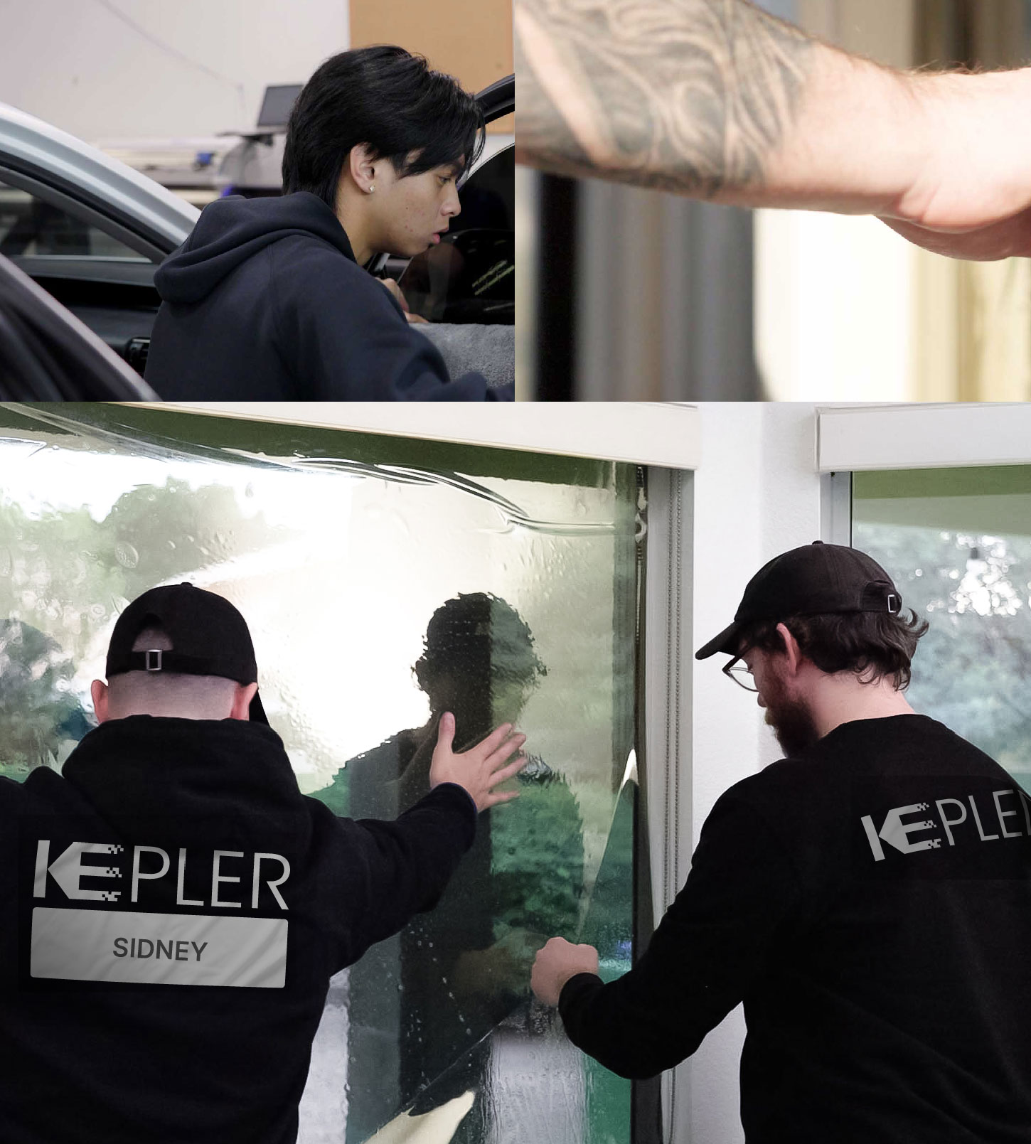 Kepler Technician Fitting High-tech Window Tint to Home in Sidney