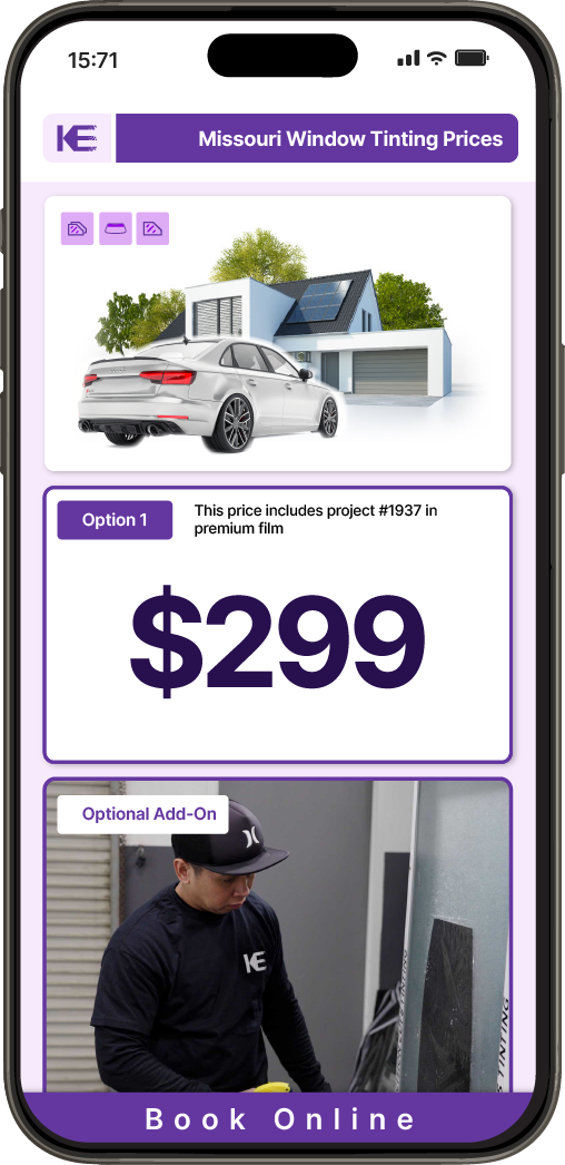 View Competitive Car Window Tinting Prices in Missouri