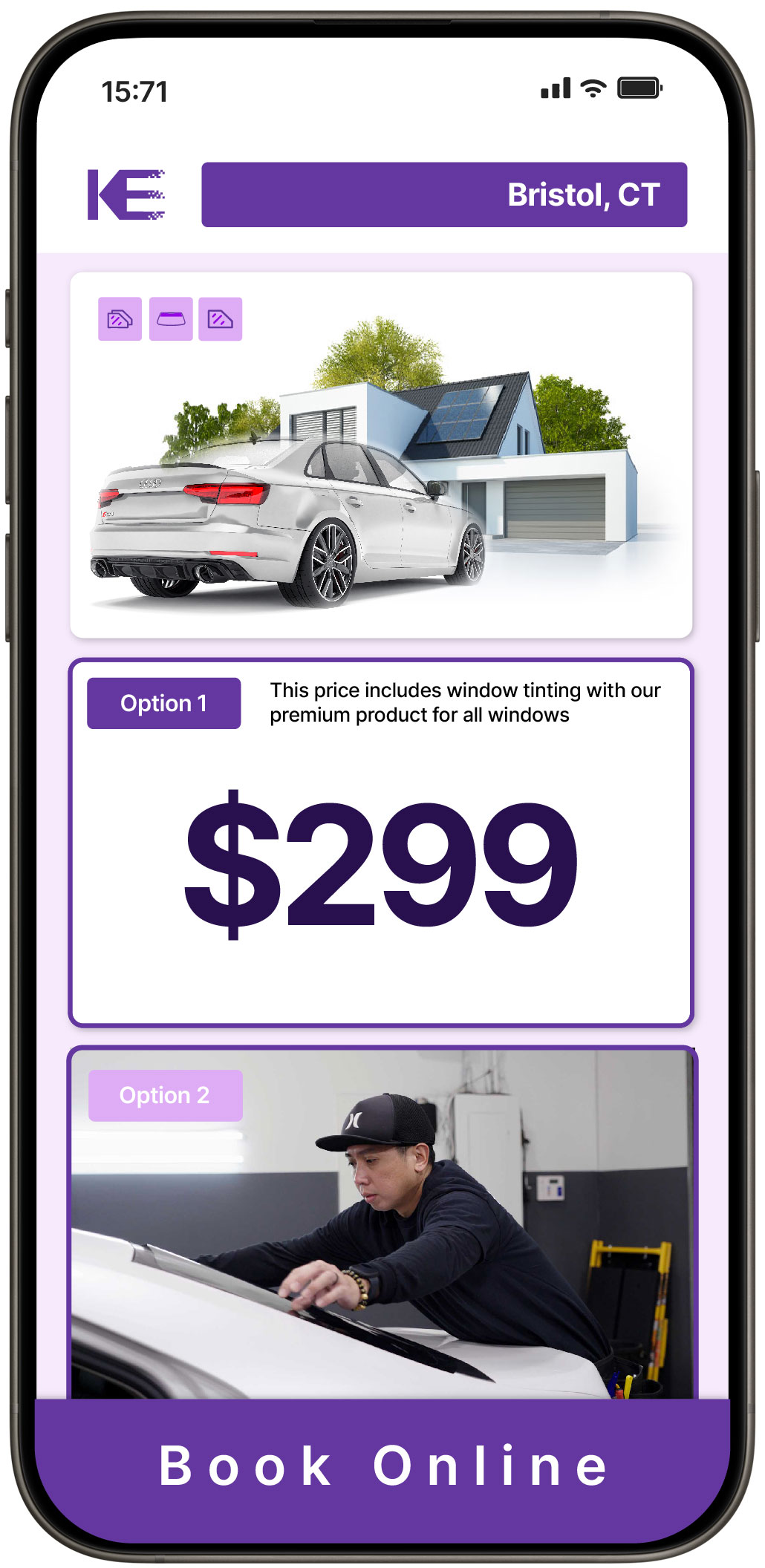 View Affordable Tesla Window Tinting Rates in Farmington, Connecticut
