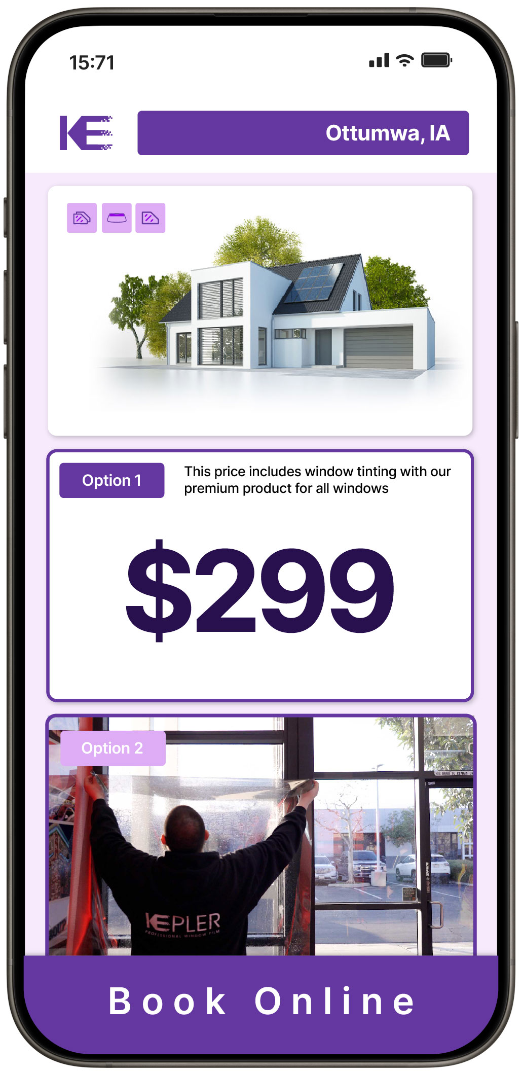 View Competitive Home Window Tinting Costs in Ottumwa, Iowa