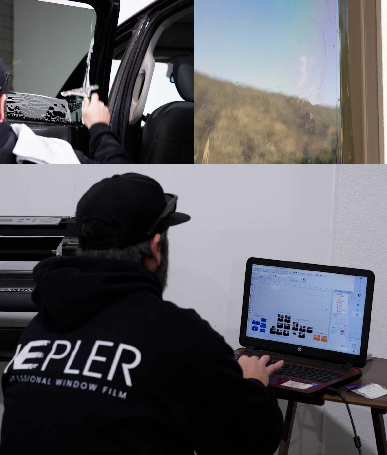 Ceramic Window Tinting Expert Cutting Film in Peoria, Arizona
