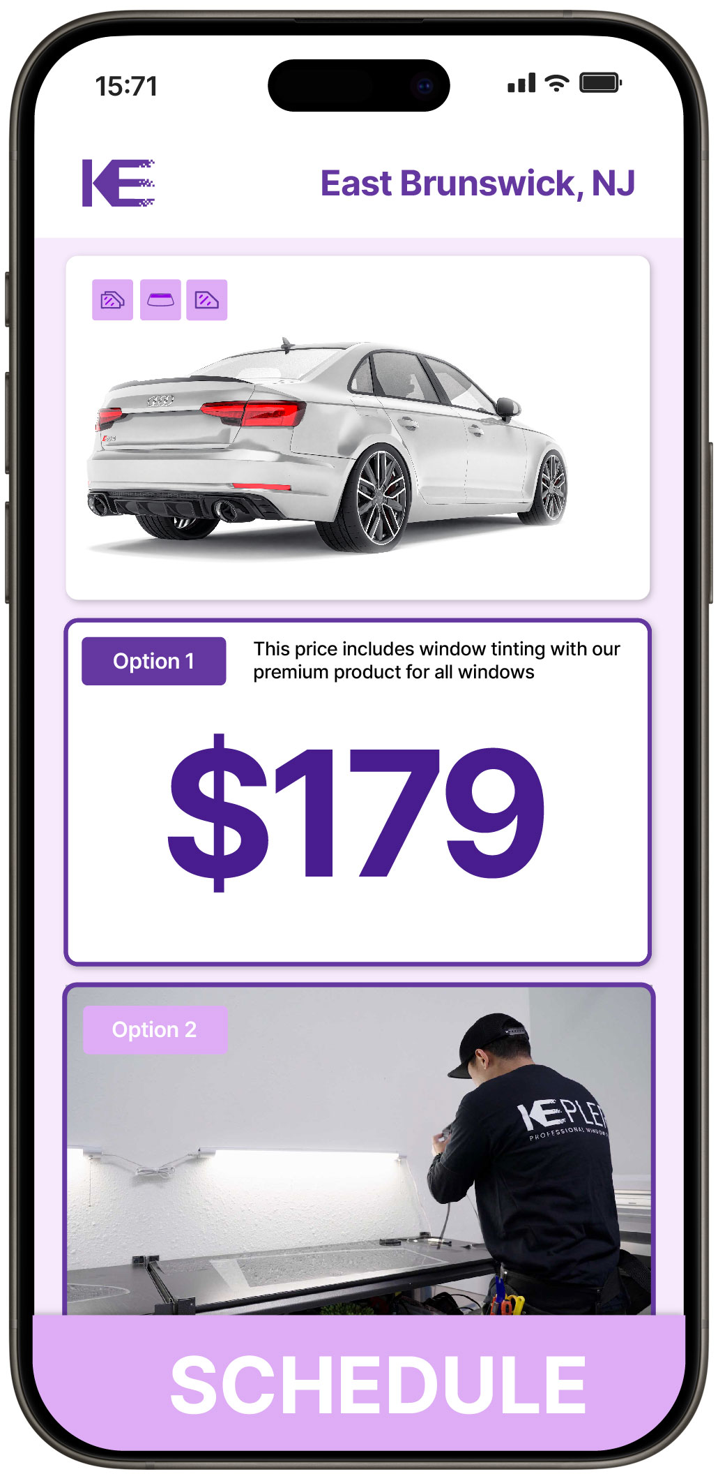 View Competitive Car Window Tinting Prices in East Brunswick, New Jersey