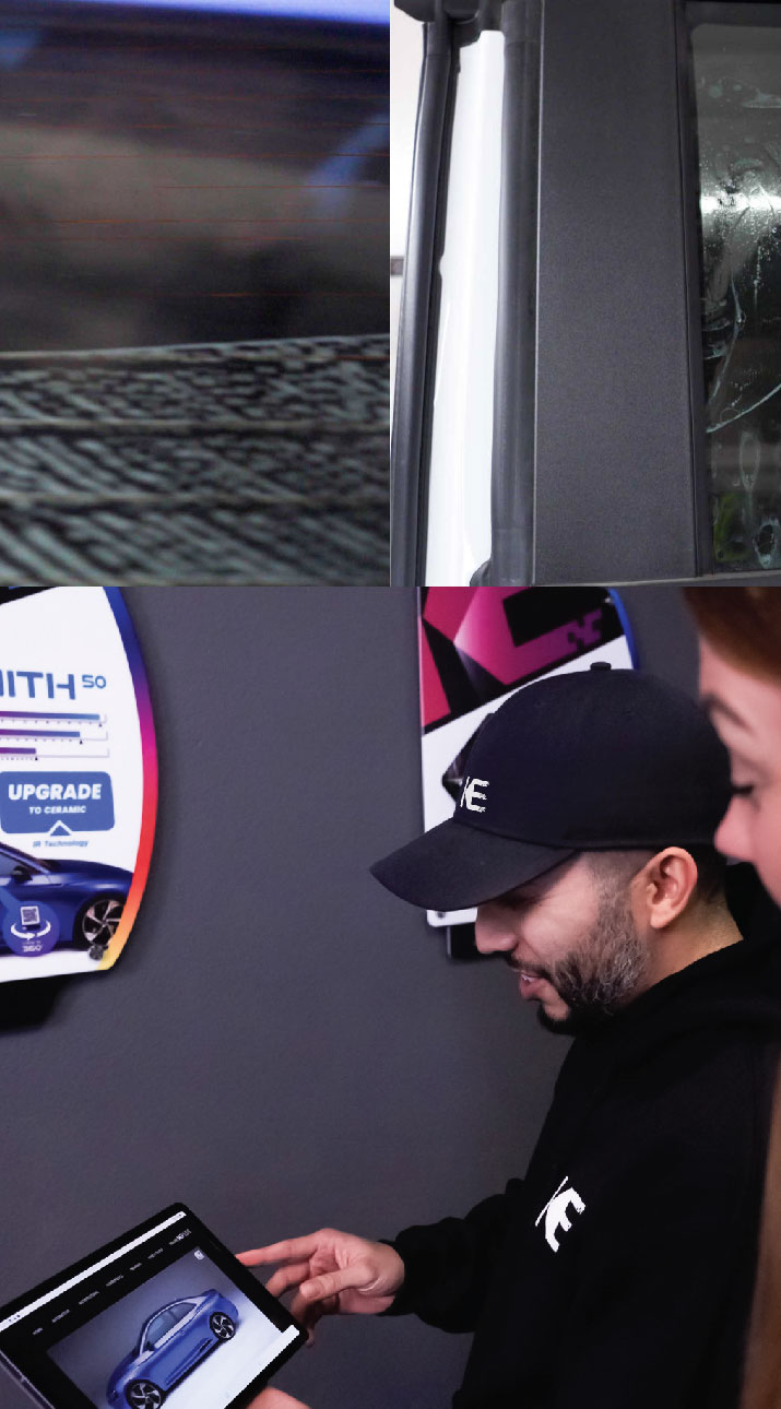 Kepler Dealer Showing Car Window Film Options to Customer in Morgan Hill, California