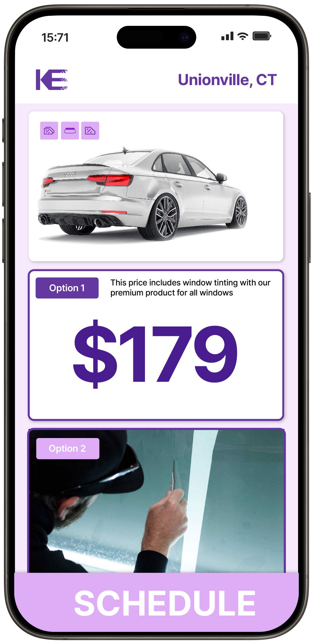 View Affordable Car Window Tinting Costs in Unionville, Connecticut
