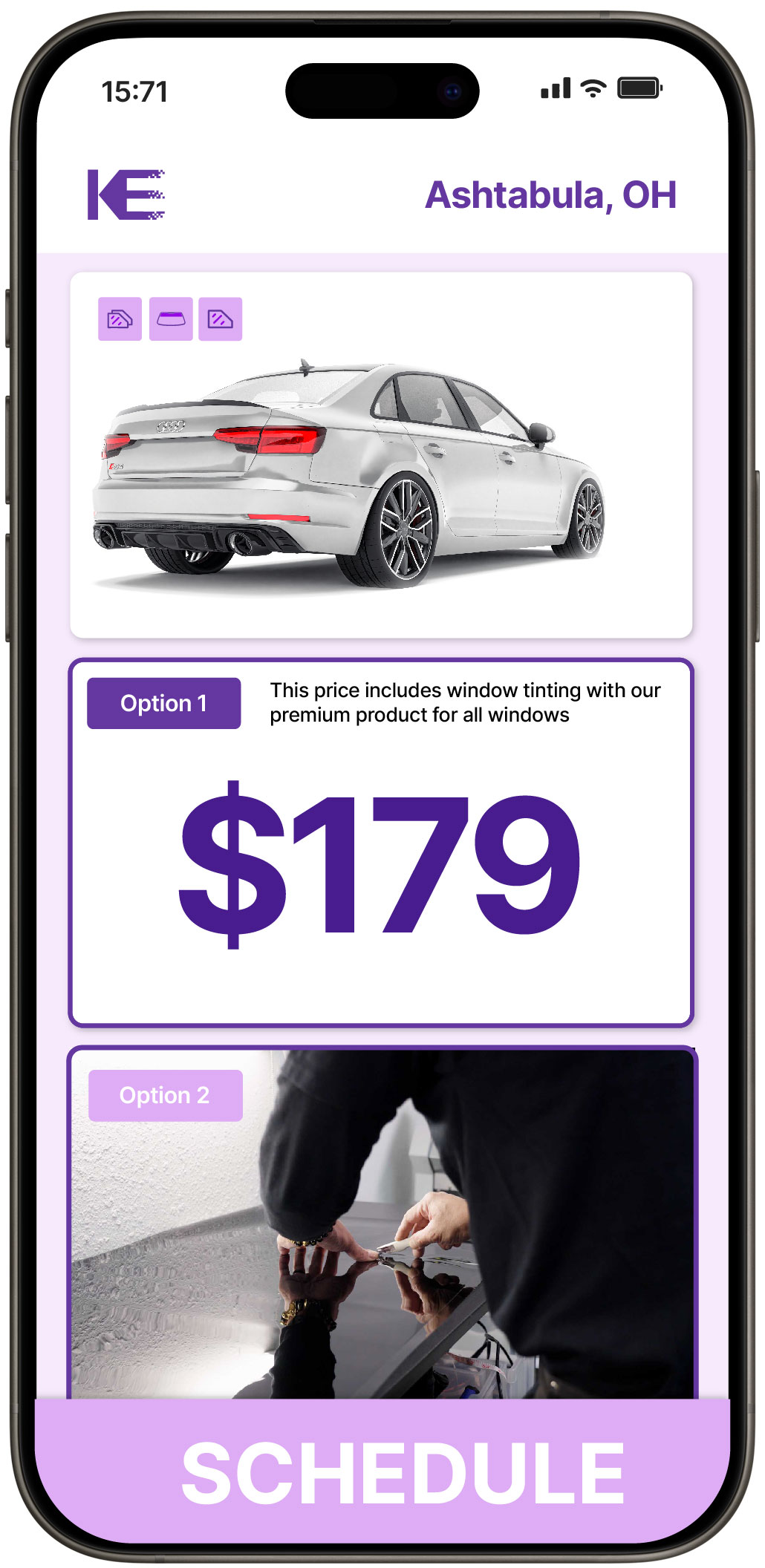 View Competitive Car Window Tinting Prices in Ashtabula, Ohio