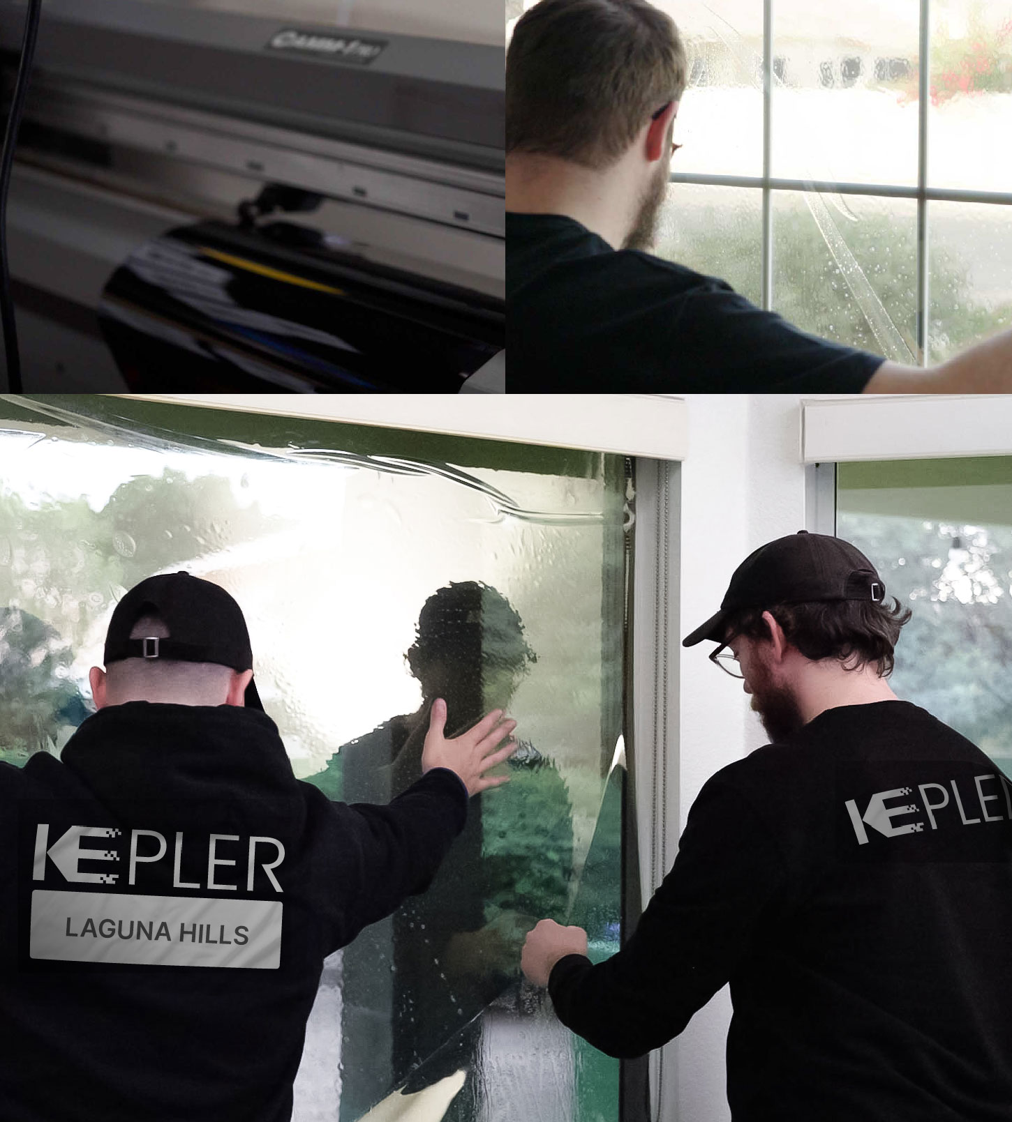 Kepler Technician Fitting Advanced Window Tint to Home in Laguna Hills