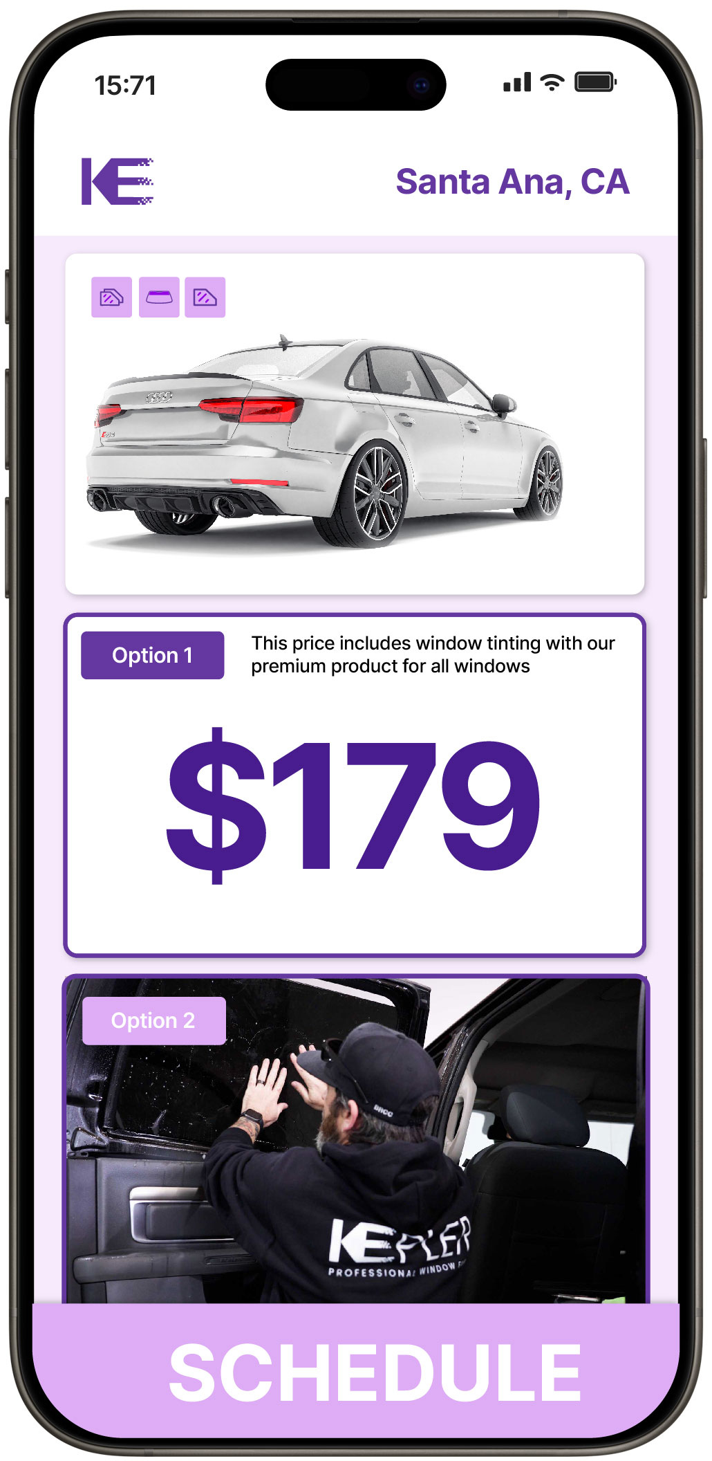 View Competitive Car Window Tinting Rates in Santa Ana, California