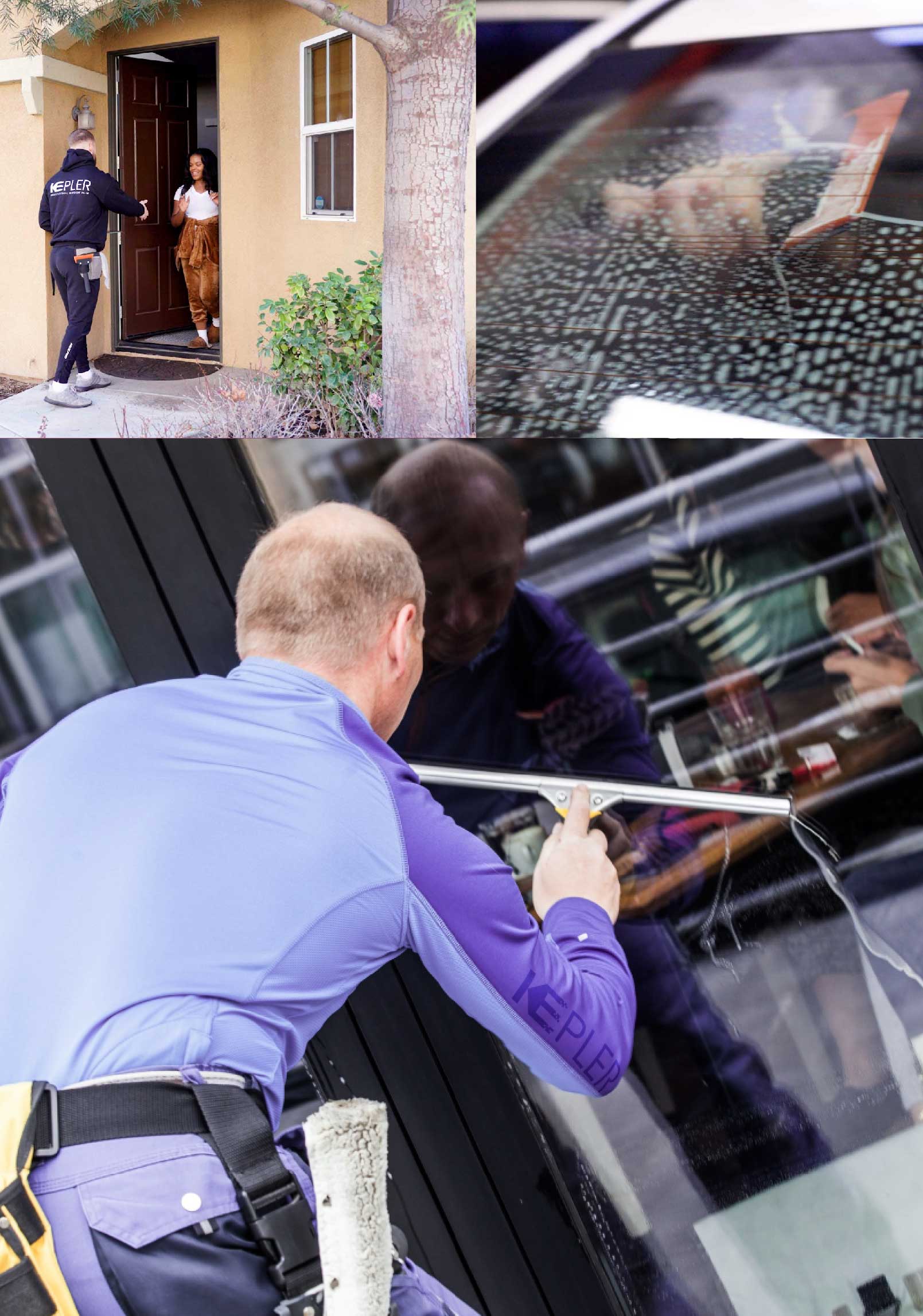 Kepler Expert Applying Anti-Graffiti Window Film to a Hamilton Shop Front