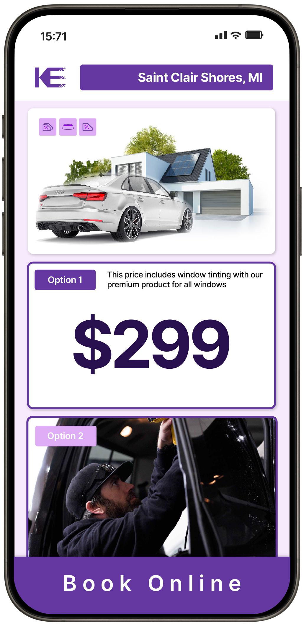 View Affordable Tesla Window Tinting Rates in Auburn Hills, Michigan