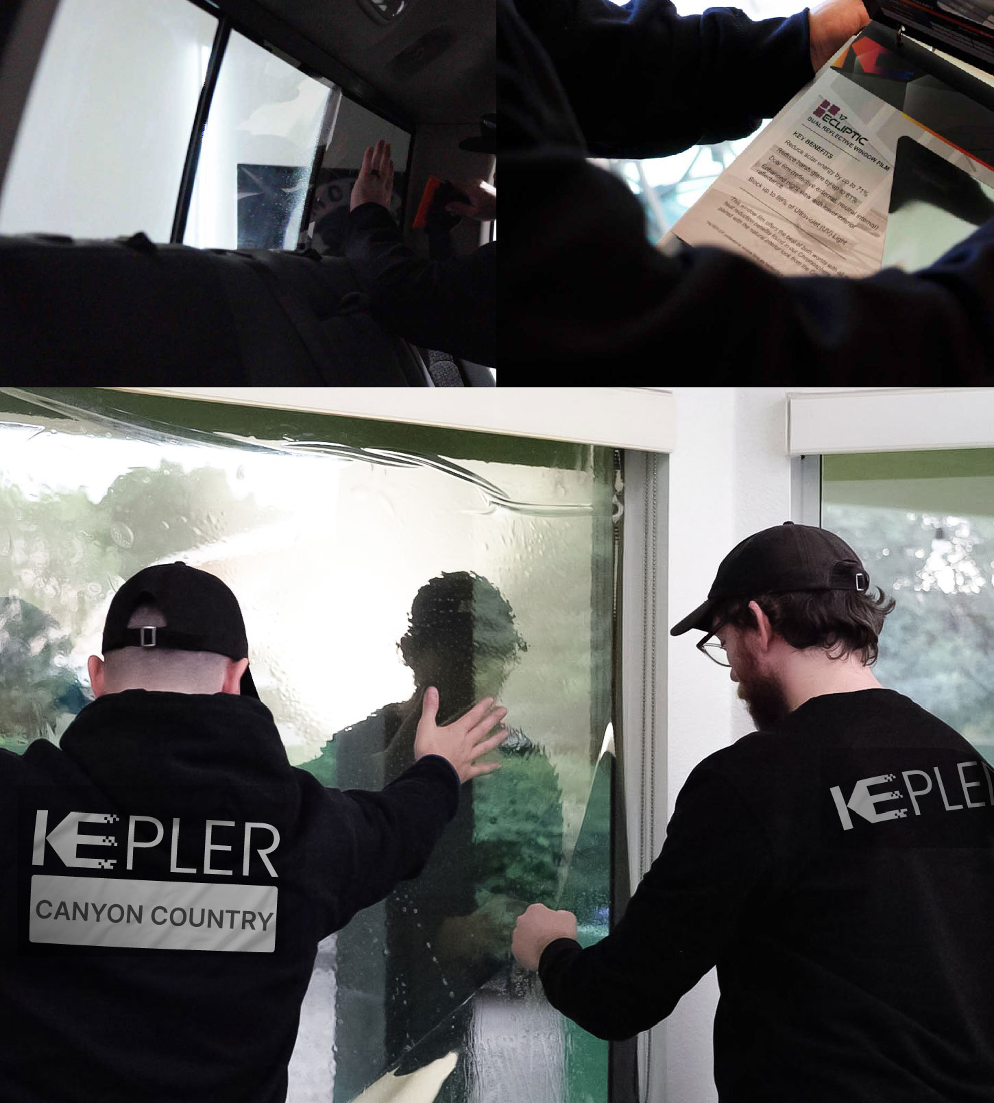 Kepler Technician Installing High-tech Window Tint to Home in Canyon Country