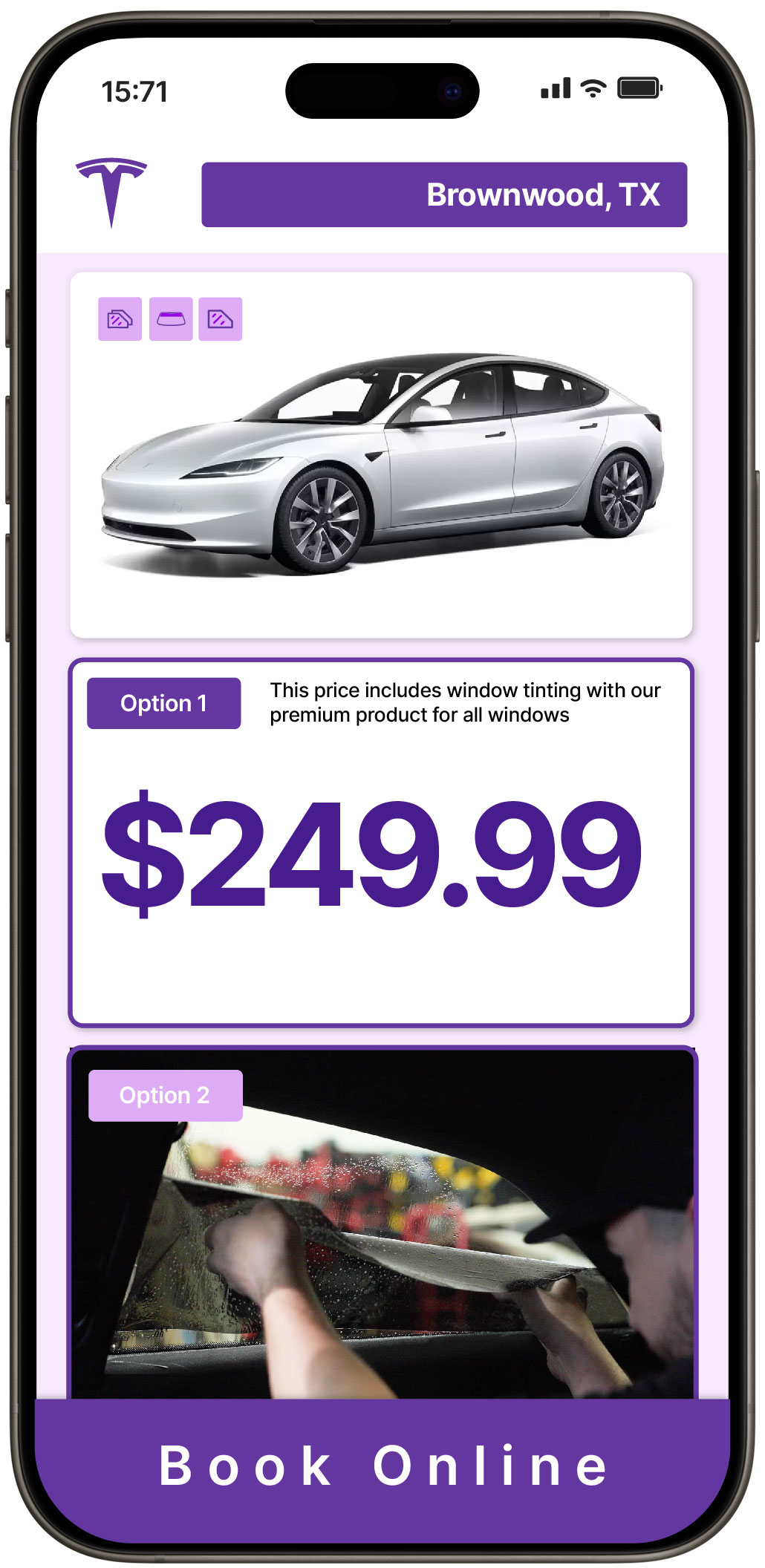 View Reasonable Tesla Window Tinting Costs in Brownwood, Texas