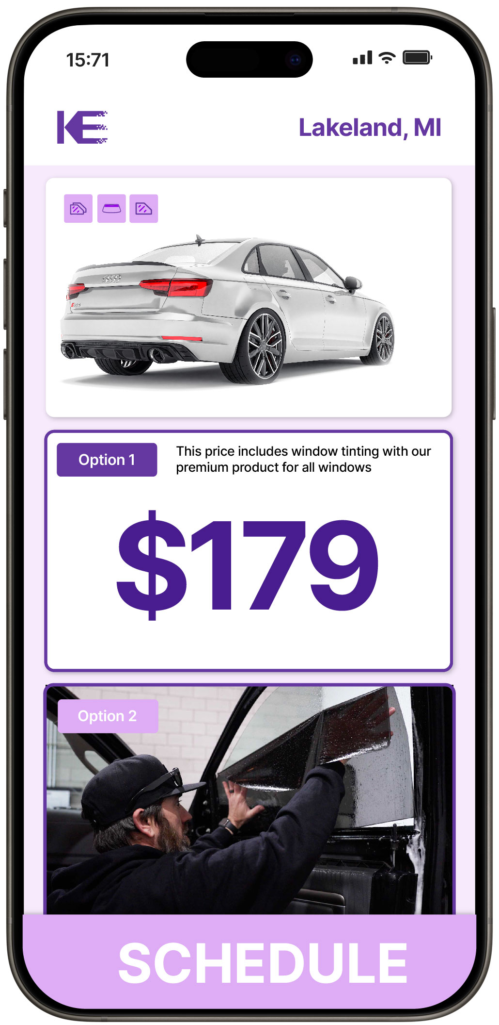 View Competitive Car Window Tinting Rates in Lakeland, Michigan