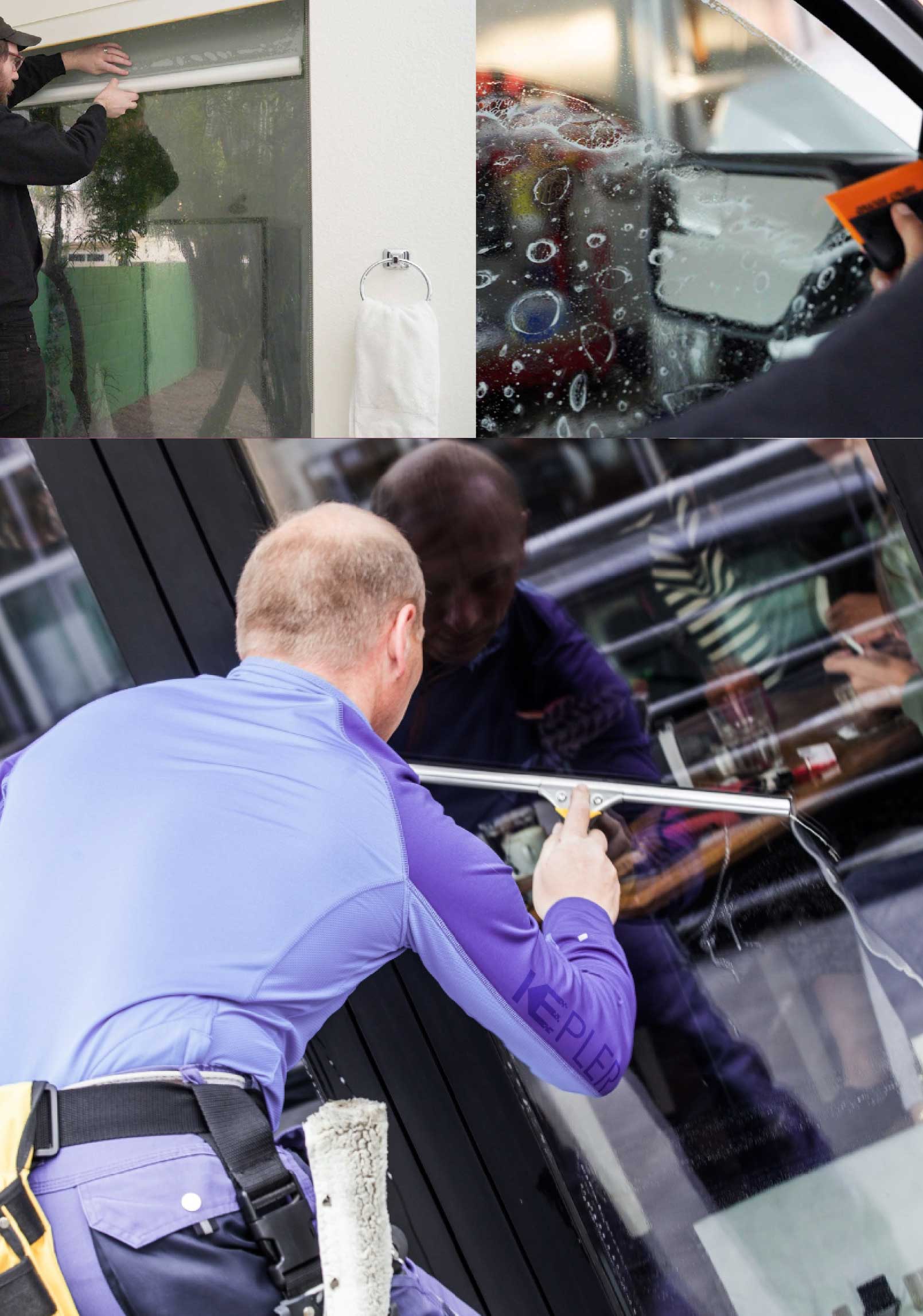 Kepler Expert Applying Anti-Graffiti Window Film to a Ottawa Shop Front