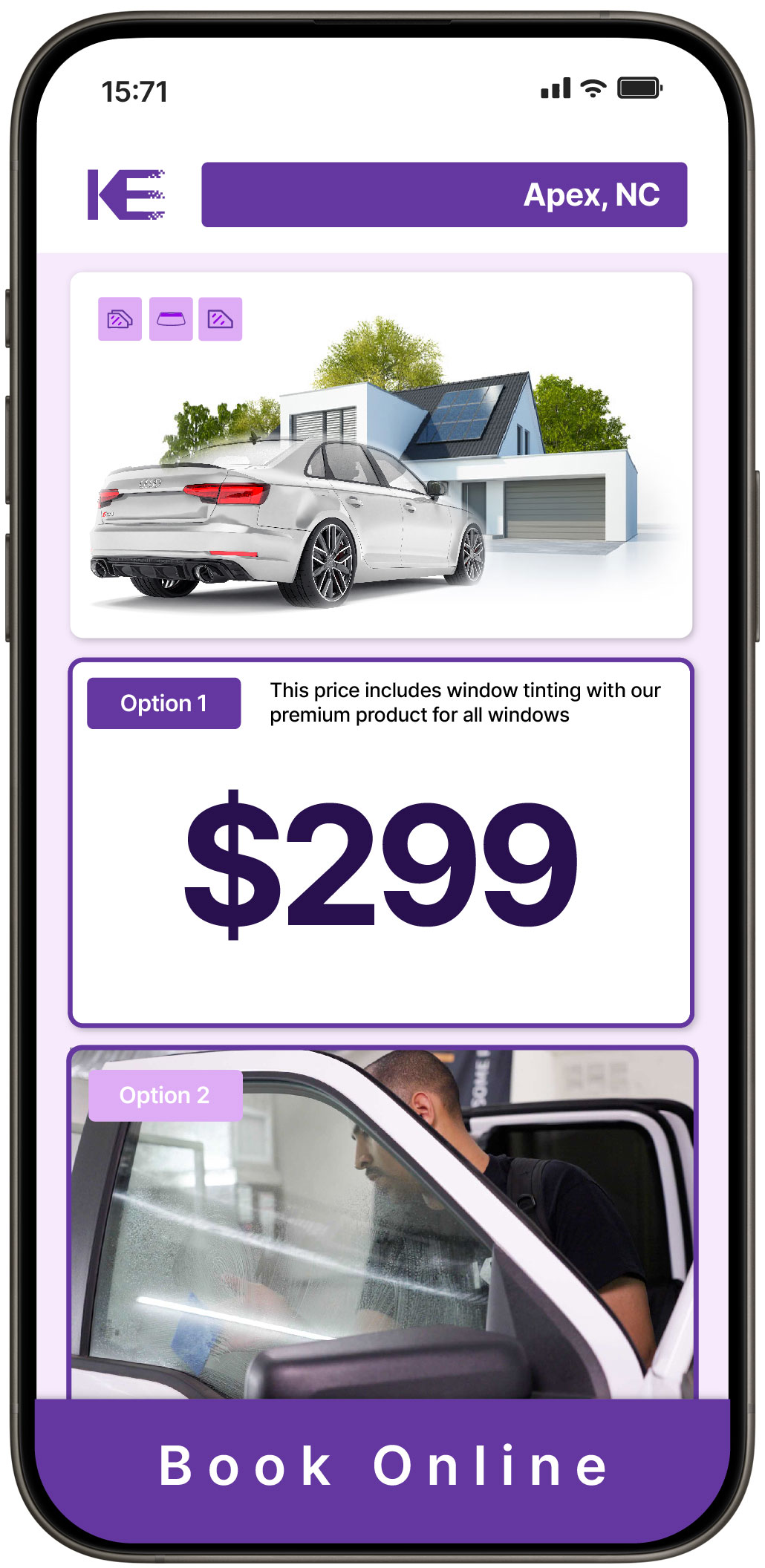 View Competitive Window Tinting Prices in Apex, North Carolina