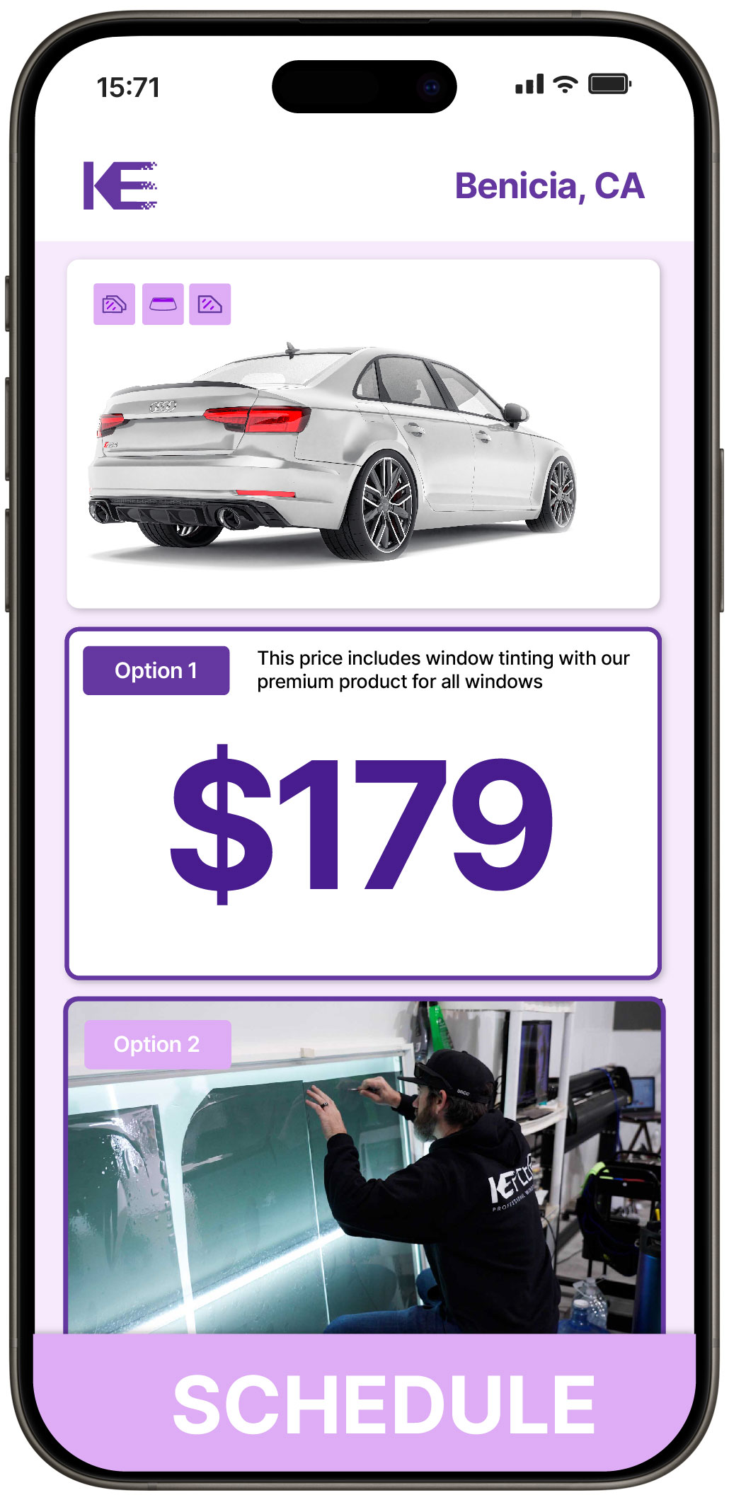View Reasonable Car Window Tinting Rates in Benicia, California