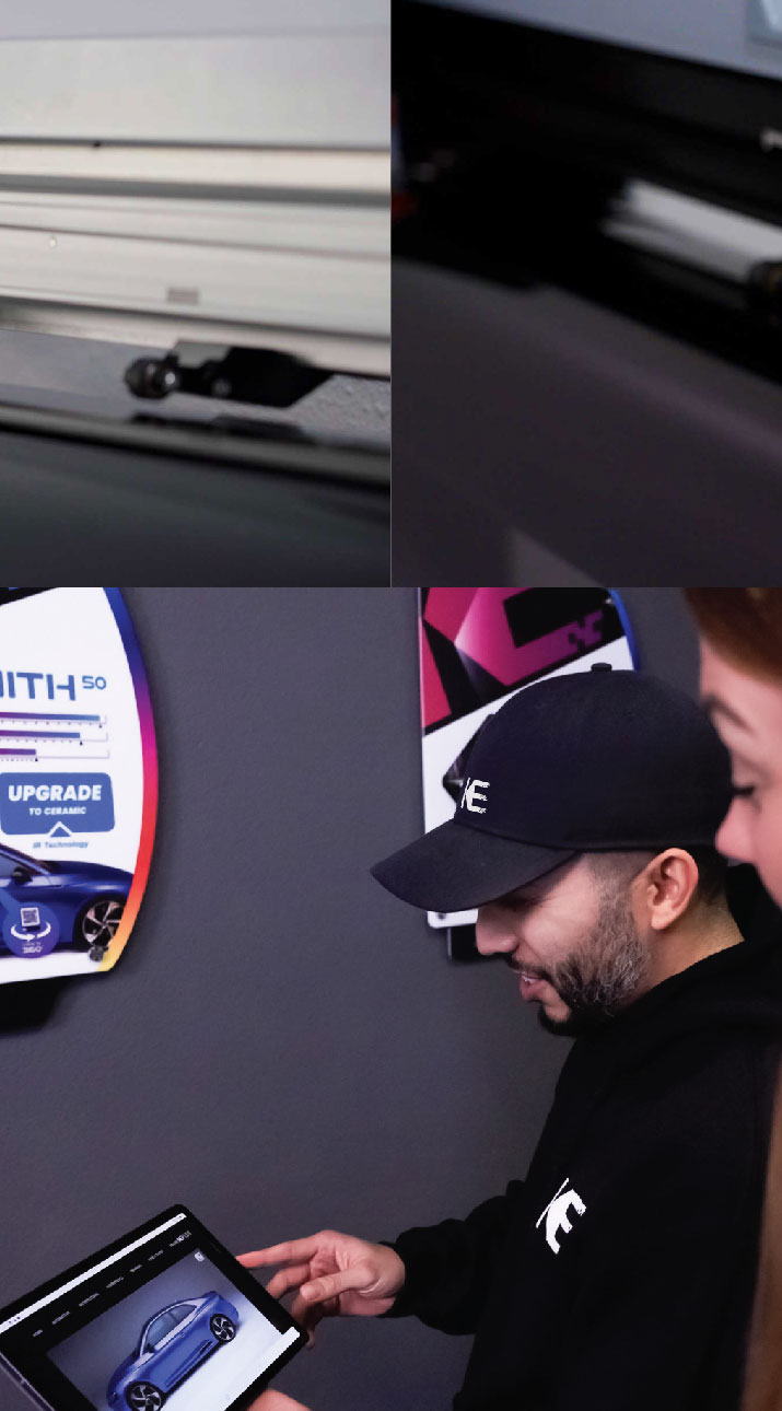 Kepler Dealer Showing Car Window Film Options to Customer in Columbus, Georgia
