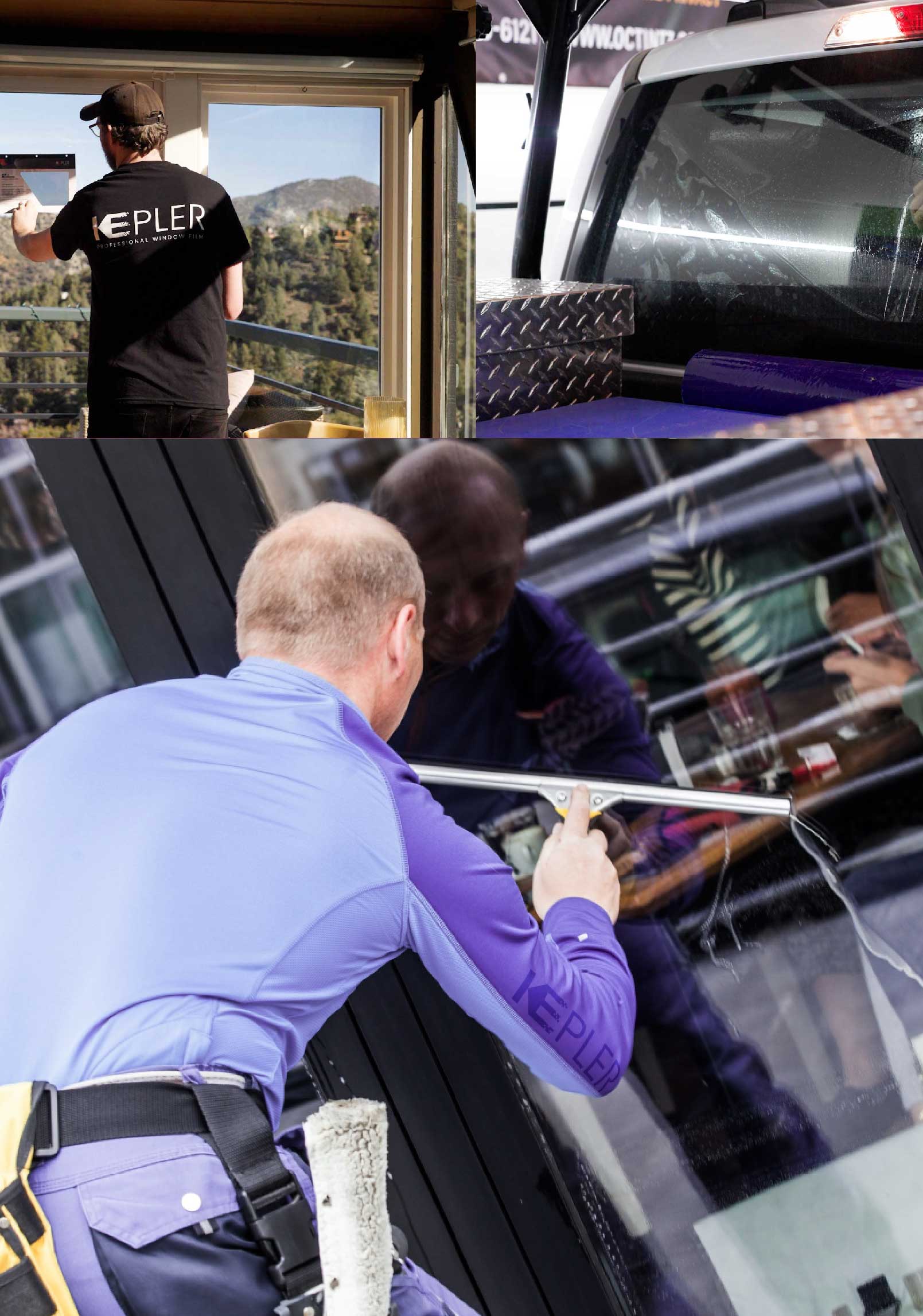 Kepler Skilled Applying Anti-Graffiti Window Film to a Carpentersville Shop Front