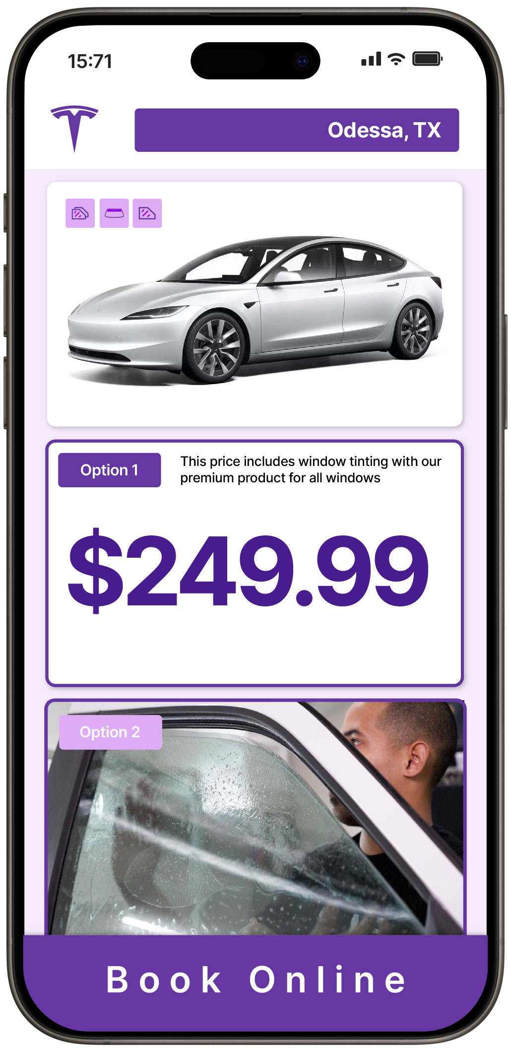 View Affordable Tesla Window Tinting Costs in Odessa, Texas
