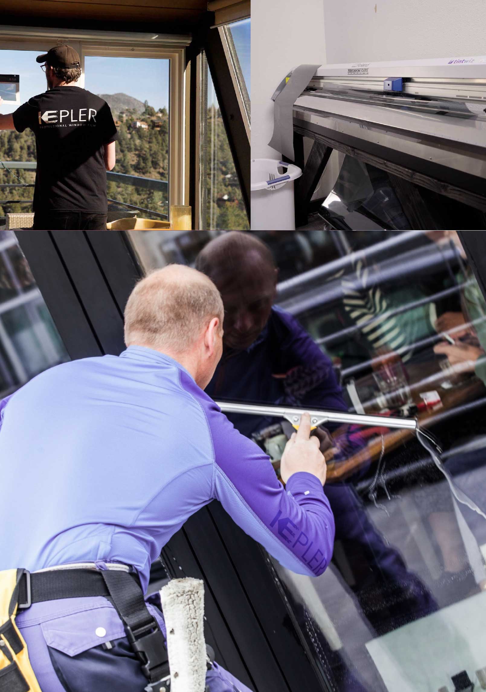 Kepler Expert Applying Anti-Graffiti Window Film to a Springboro Shop Front