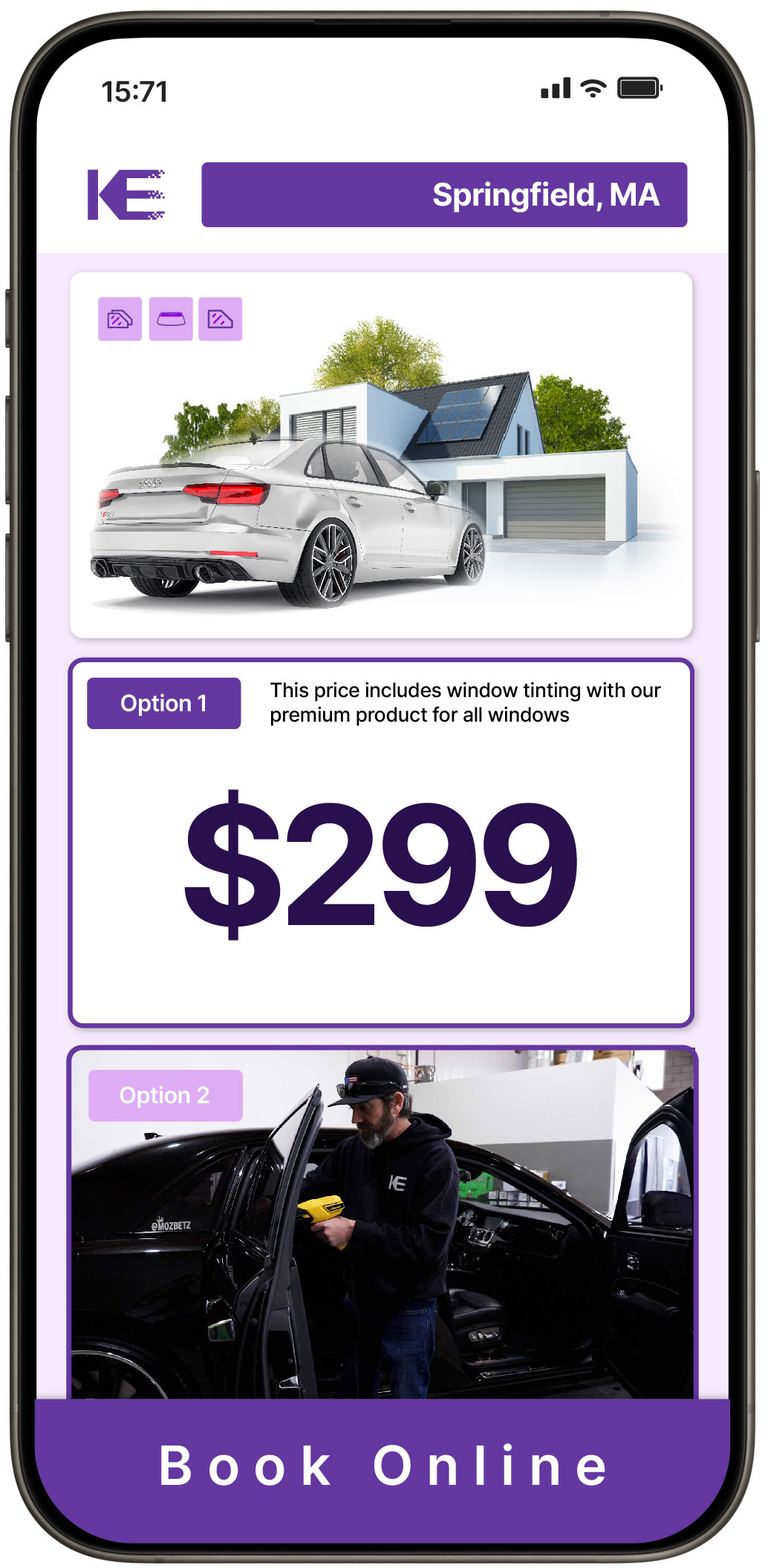 View Competitive Tesla Window Tinting Rates in Southbridge, Massachusetts