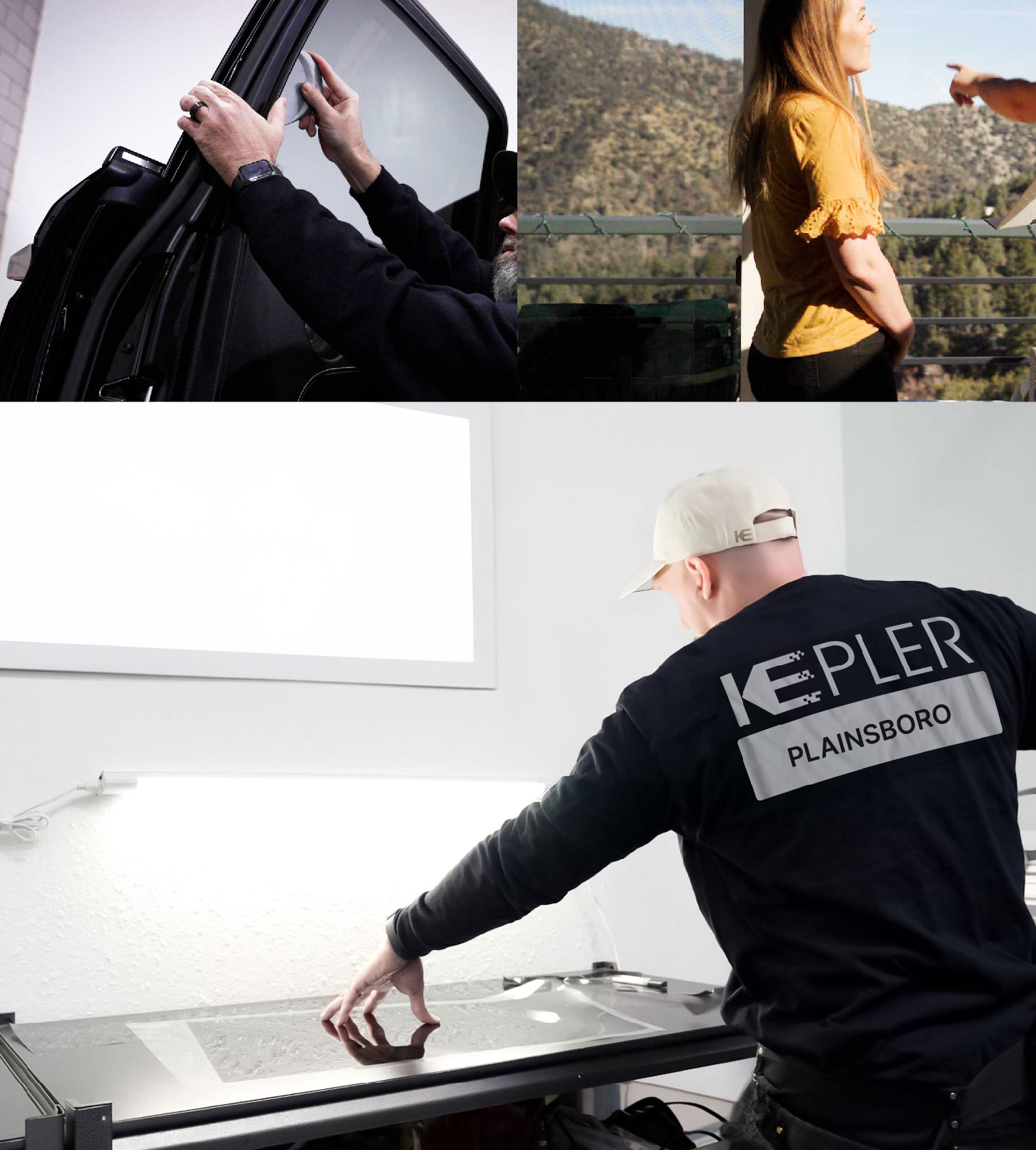 Window Tinting Specialist Cutting Film in Plainsboro, New Jersey