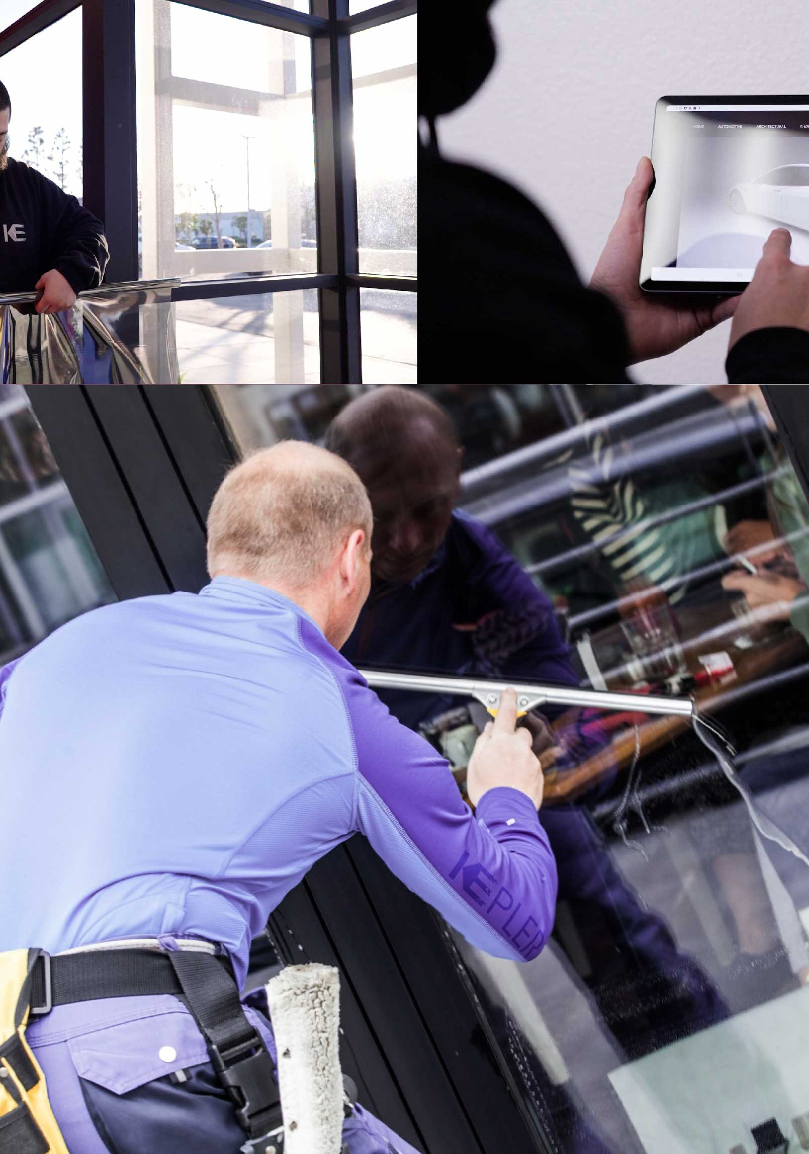 Kepler Expert Applying Anti-Graffiti Window Film to a Bensenville Shop Front