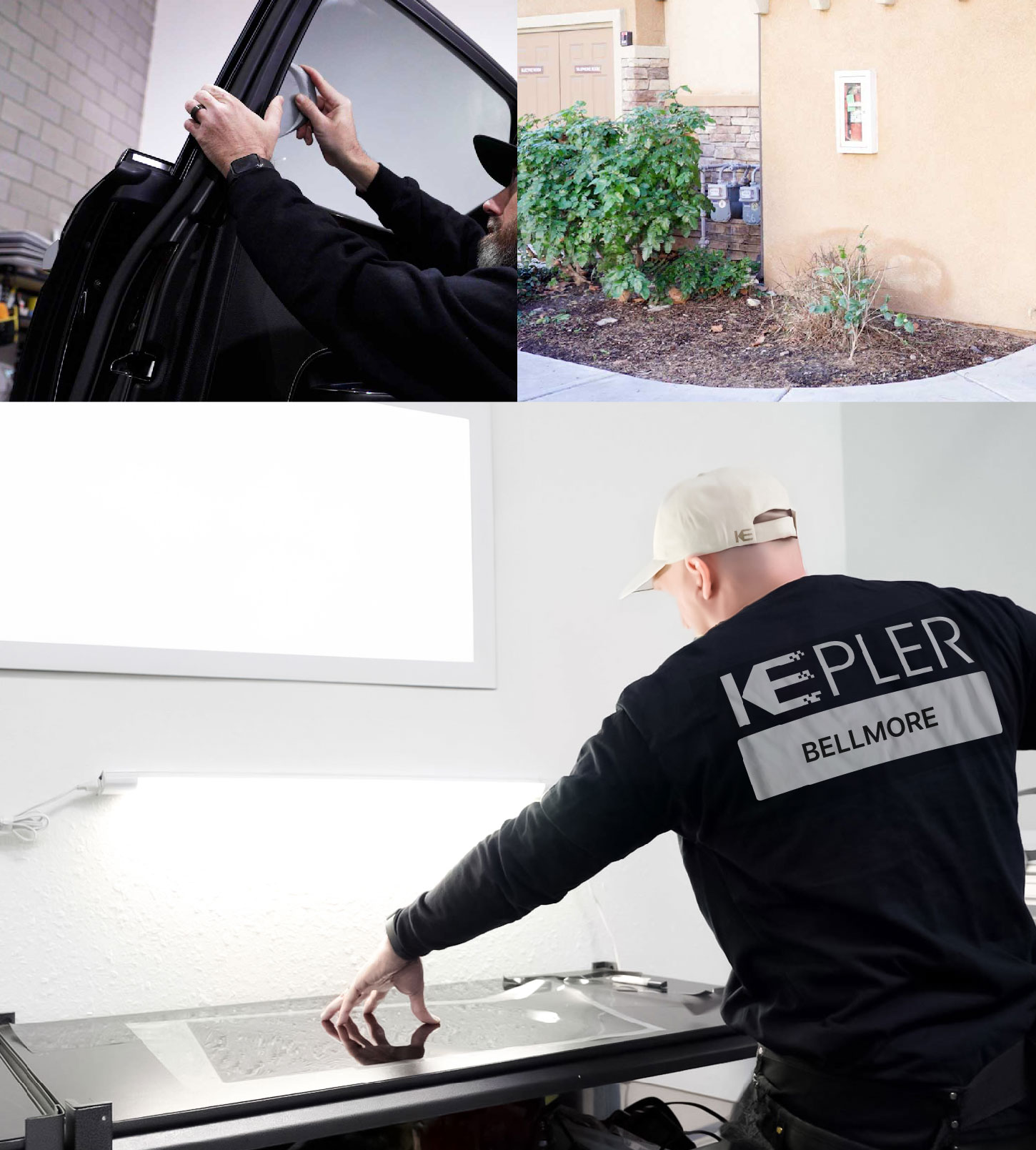 Window Tinting Specialist Cutting Film in Bellmore, New York