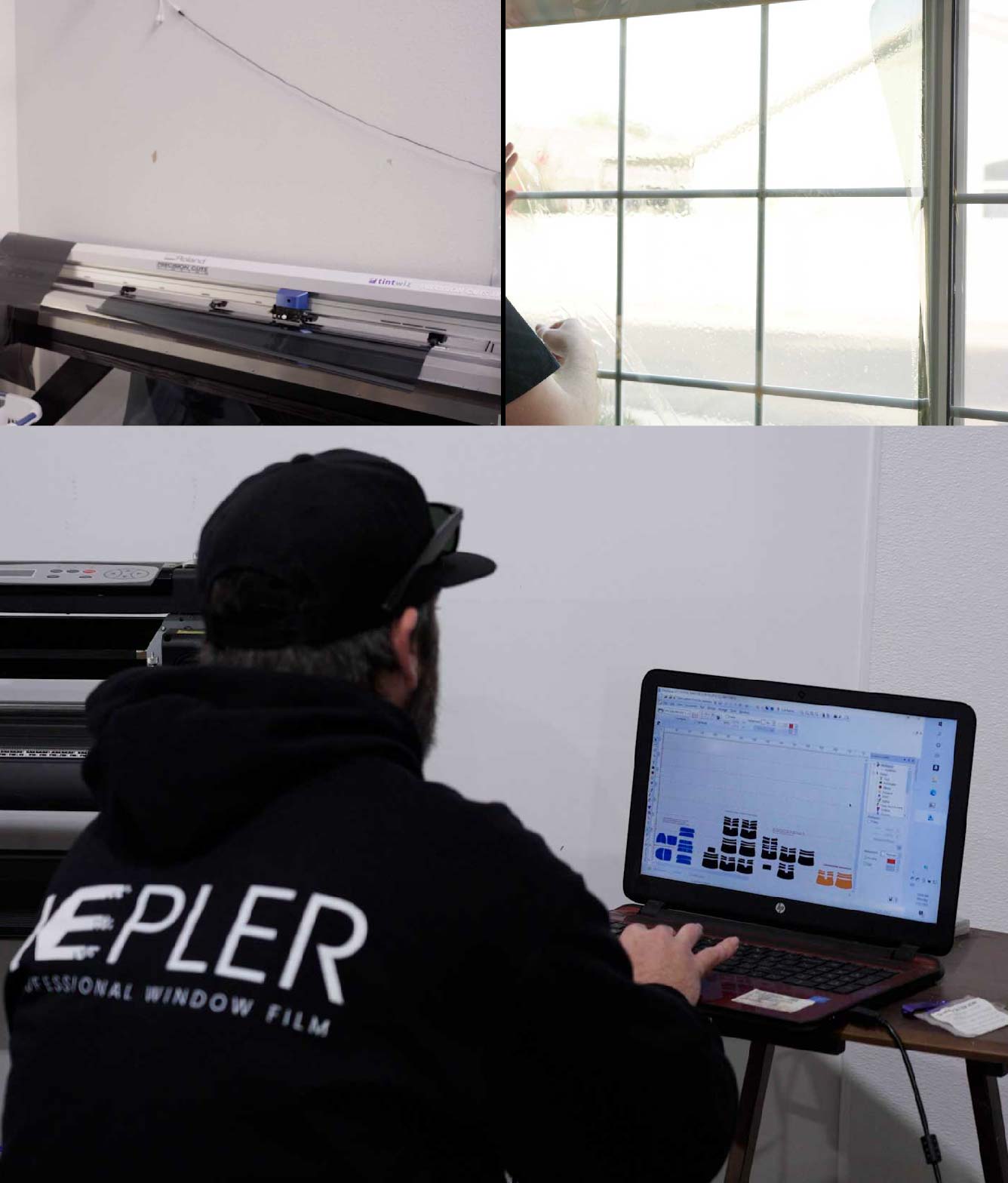 Ceramic Window Tinting Expert Cutting Film in Edgewood, Maryland