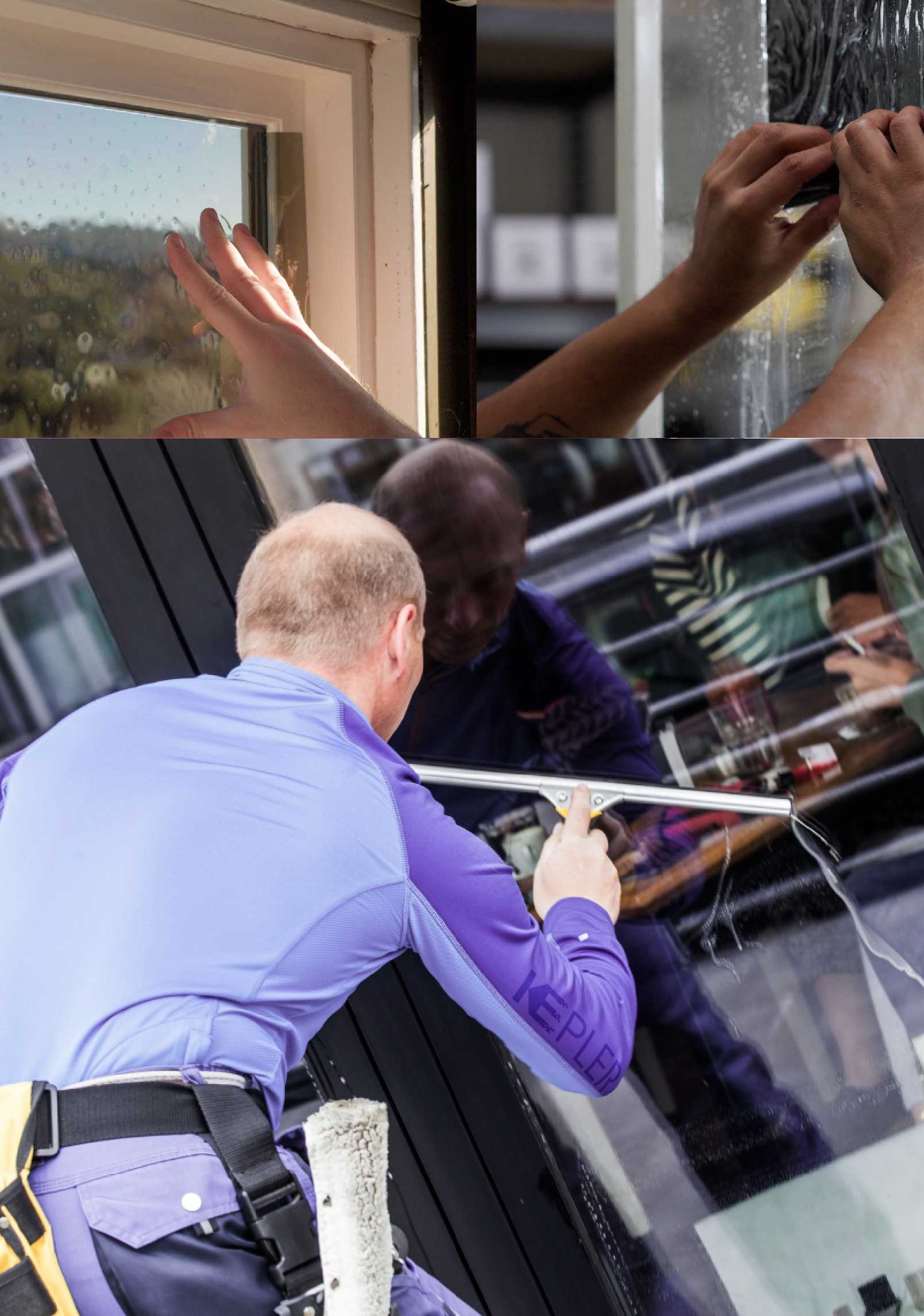 Kepler Professional Applying Anti-Graffiti Window Film to a Hastings Shop Front