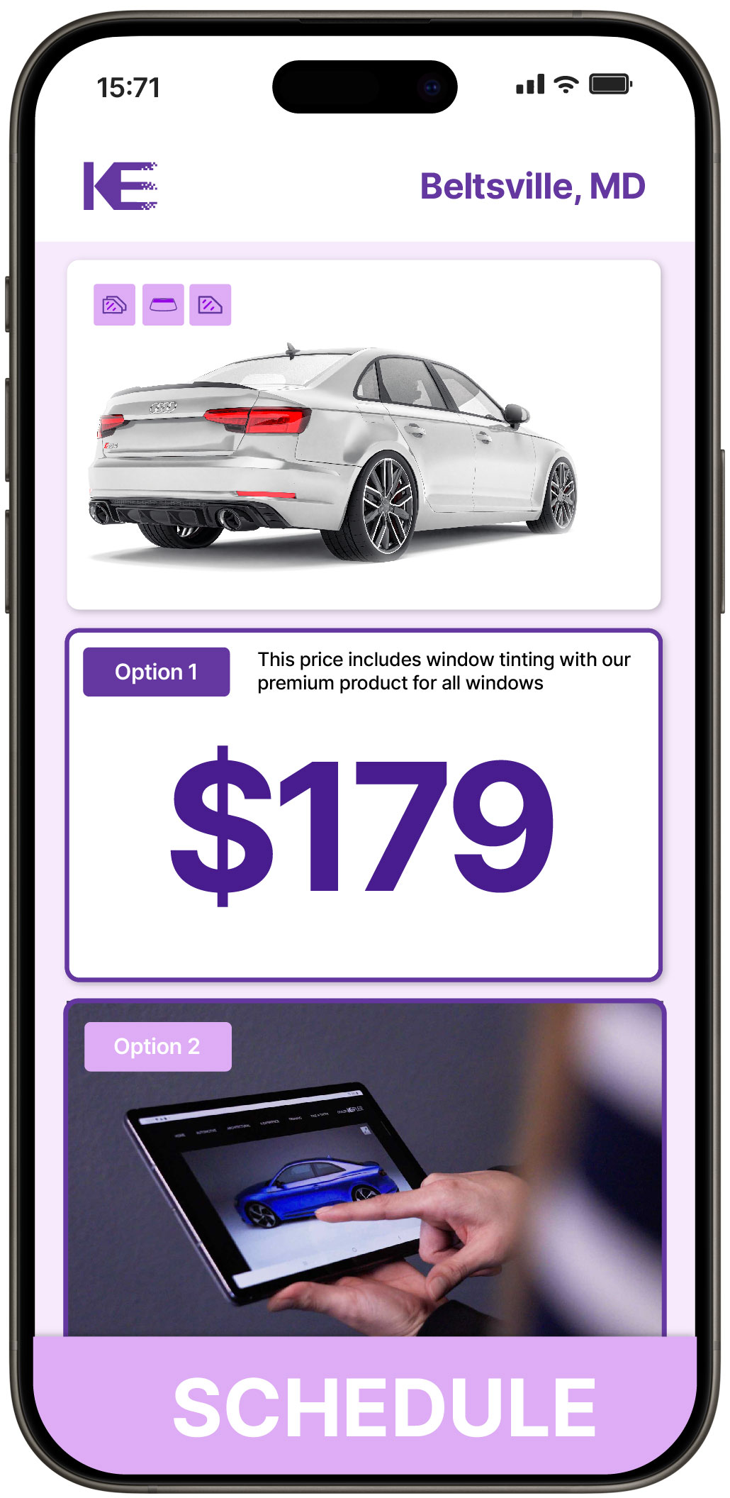 View Competitive Car Window Tinting Prices in Beltsville, Maryland