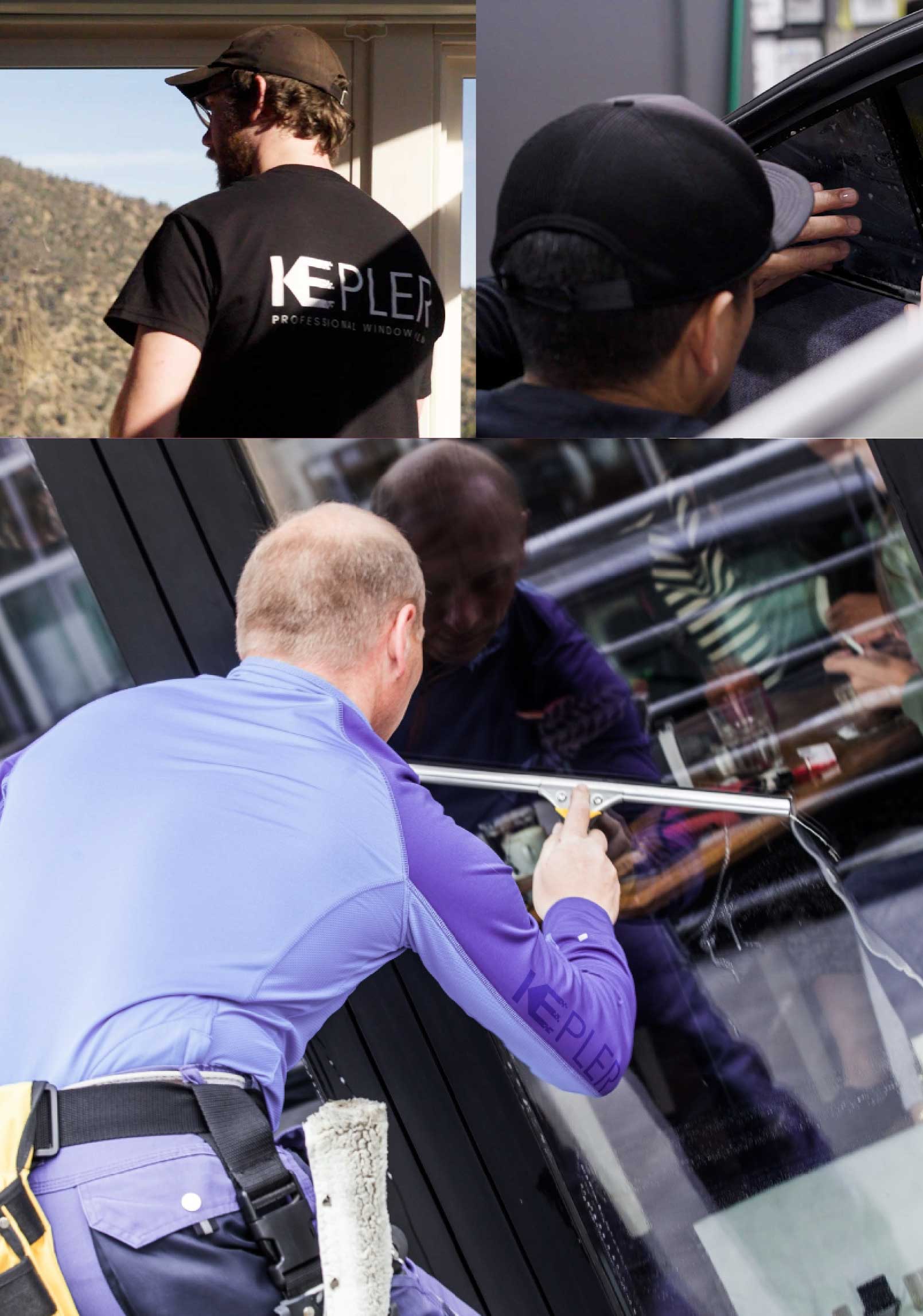 Kepler Professional Applying Anti-Graffiti Window Film to a Spring Valley Shop Front