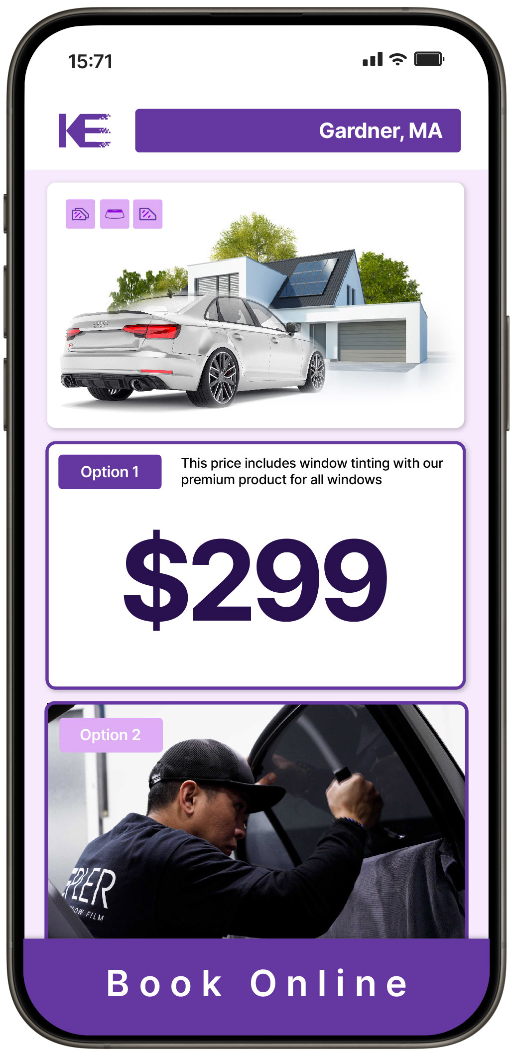 View Affordable Tesla Window Tinting Prices in Billerica, Massachusetts