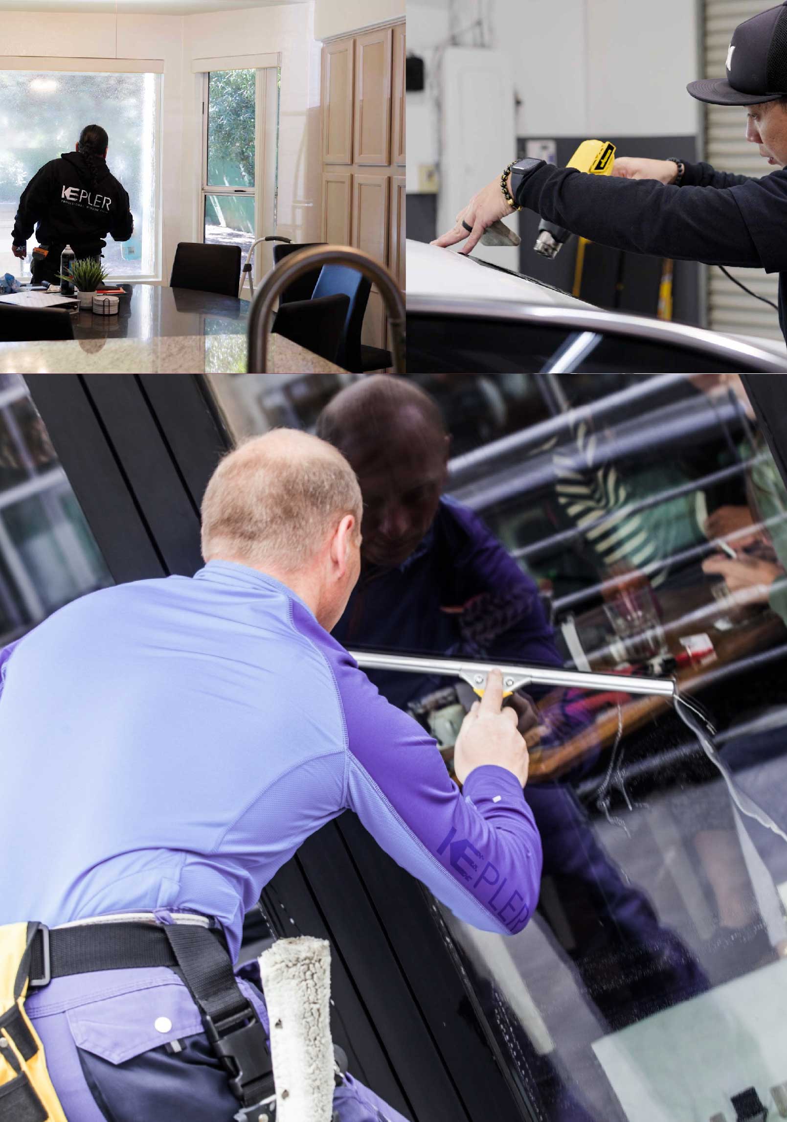 Kepler Expert Applying Anti-Graffiti Window Film to a Pontiac Shop Front