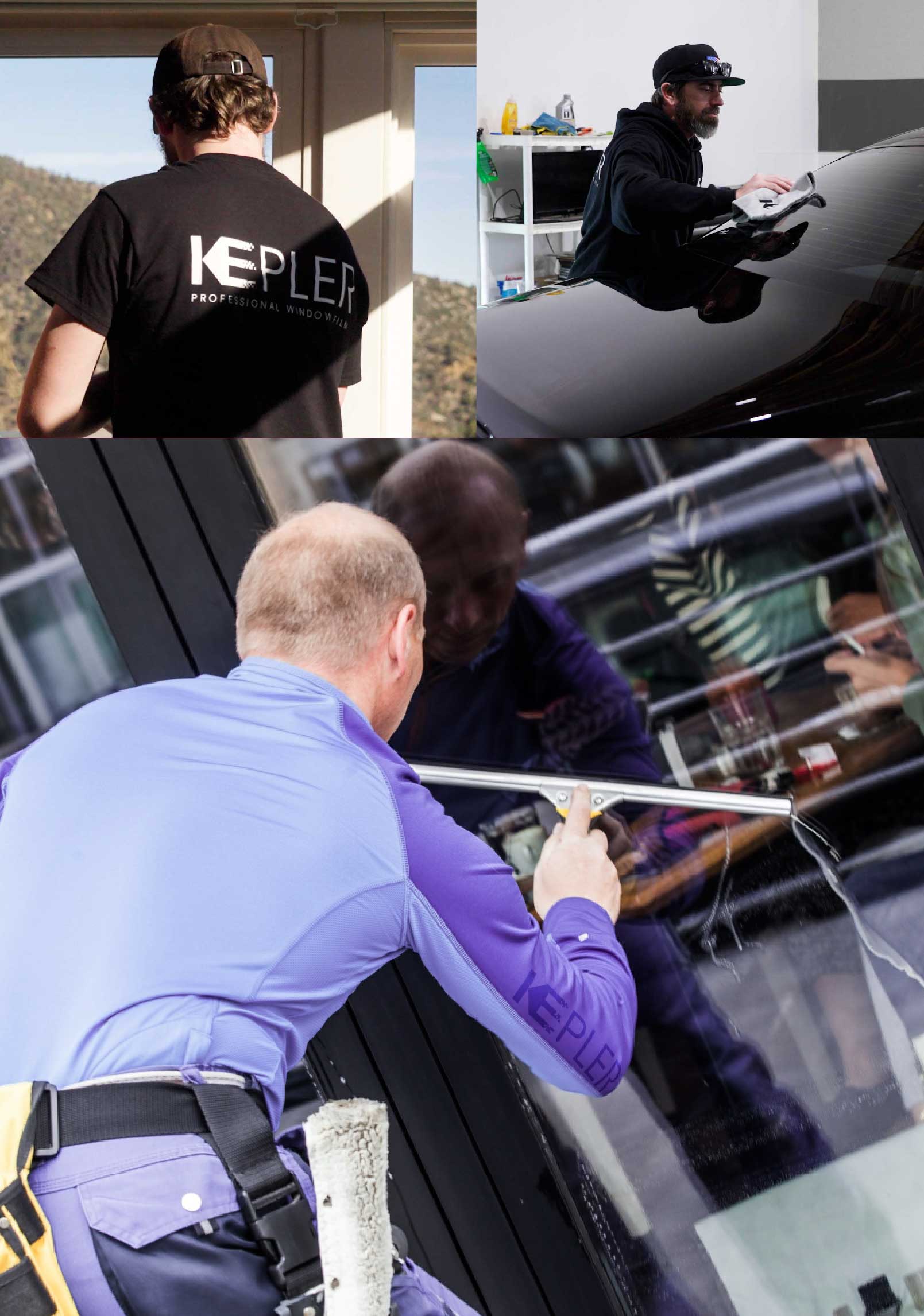 Kepler Professional Applying Anti-Graffiti Window Film to a Berkley Shop Front