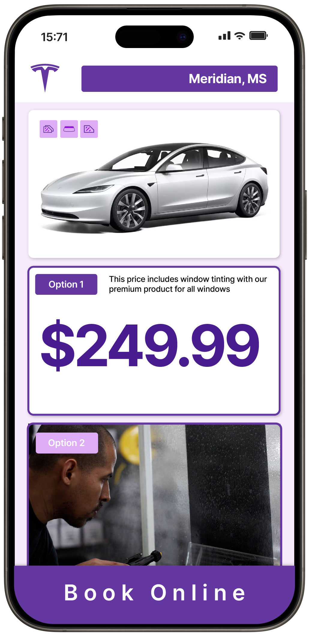 View Reasonable Tesla Window Tinting Costs in Meridian, Mississippi