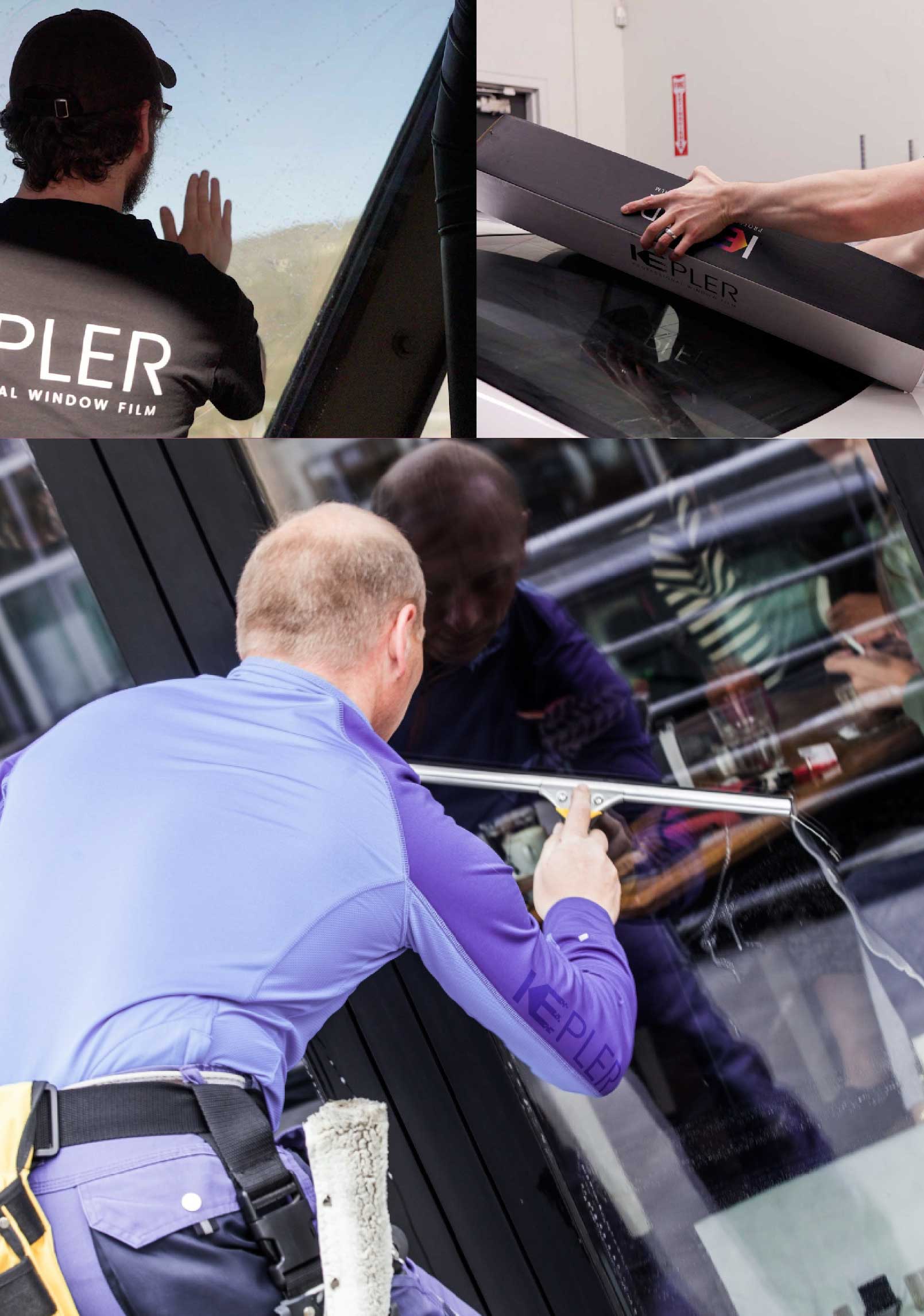 Kepler Expert Applying Anti-Graffiti Window Film to a Oxnard Shop Front