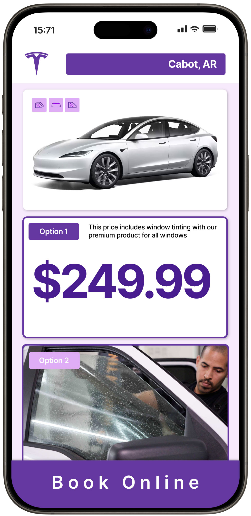 View Reasonable Tesla Window Tinting Costs in Cabot, Arkansas