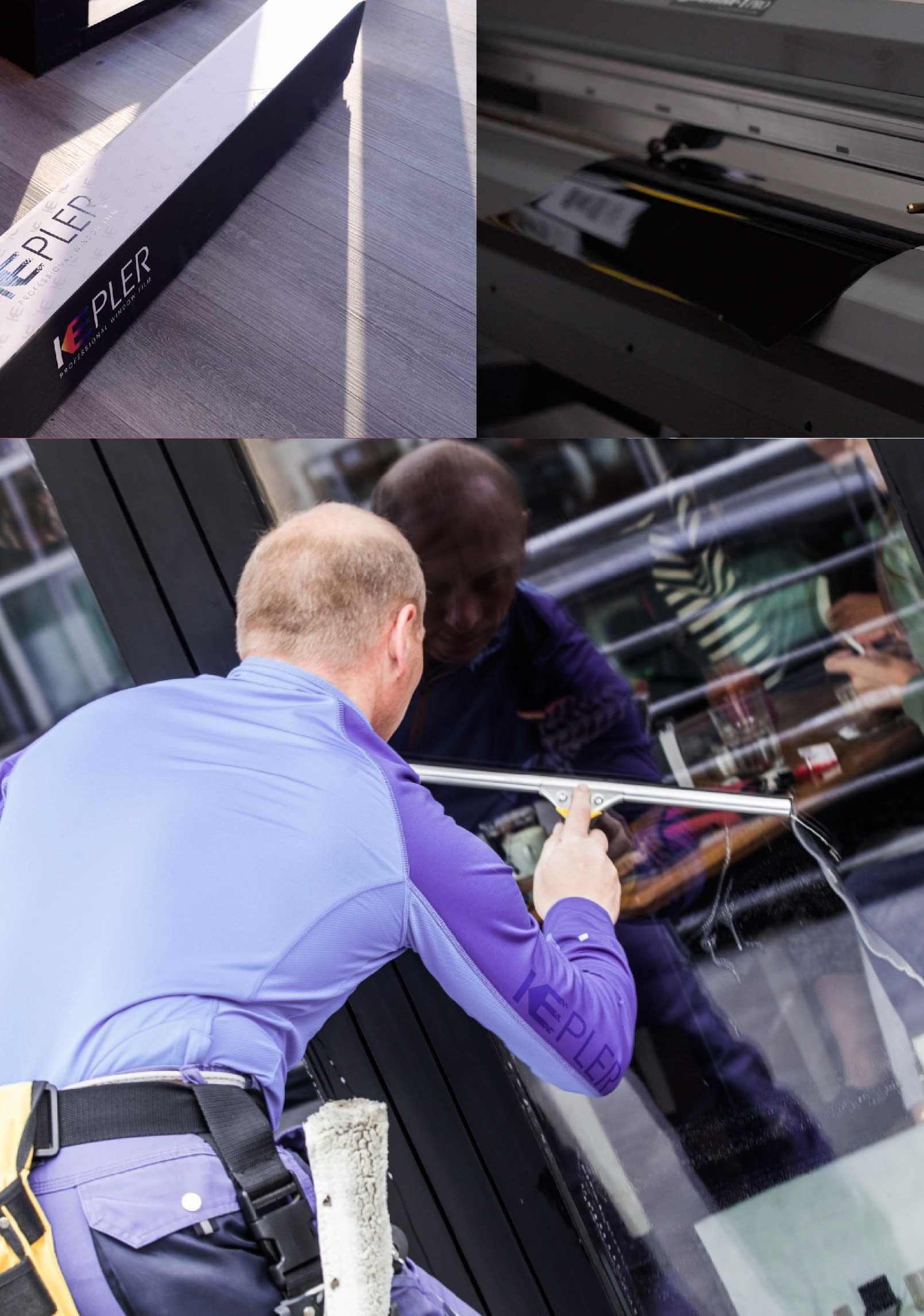 Kepler Professional Applying Anti-Graffiti Window Film to a Rosedale Shop Front