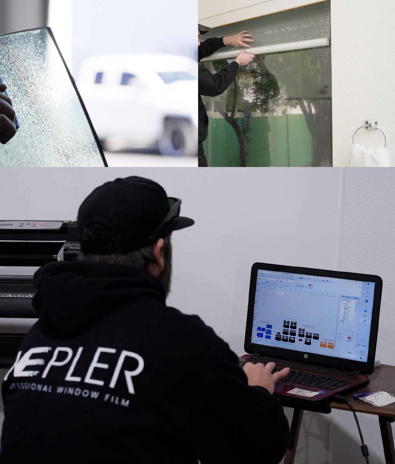 Ceramic Window Tinting Expert Cutting Film in Napa, California
