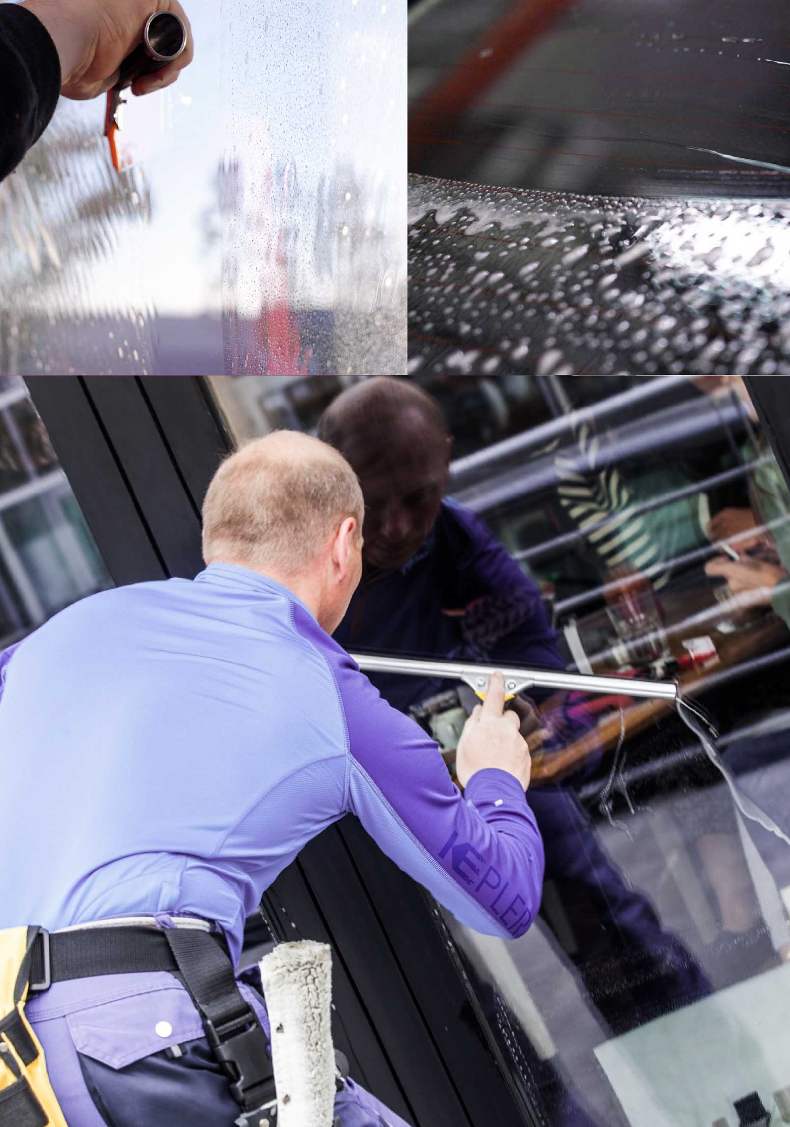 Kepler Professional Applying Anti-Graffiti Window Film to a Montclair Shop Front