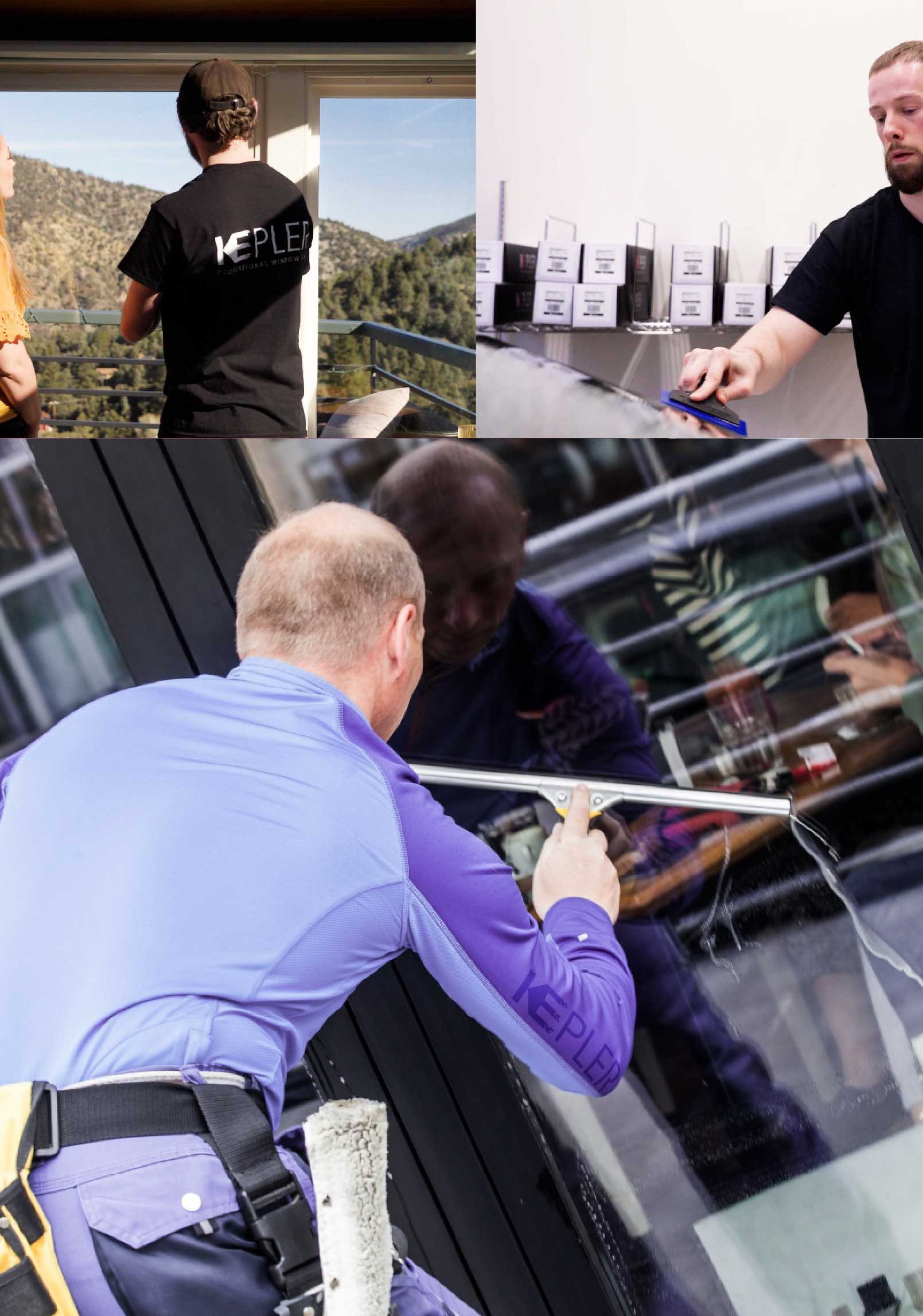 Kepler Expert Applying Anti-Graffiti Window Film to a Edgewood Shop Front