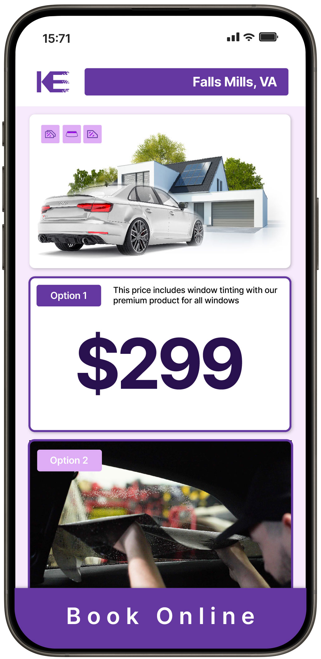 View Competitive Window Tinting Prices in Falls Mills, Virginia