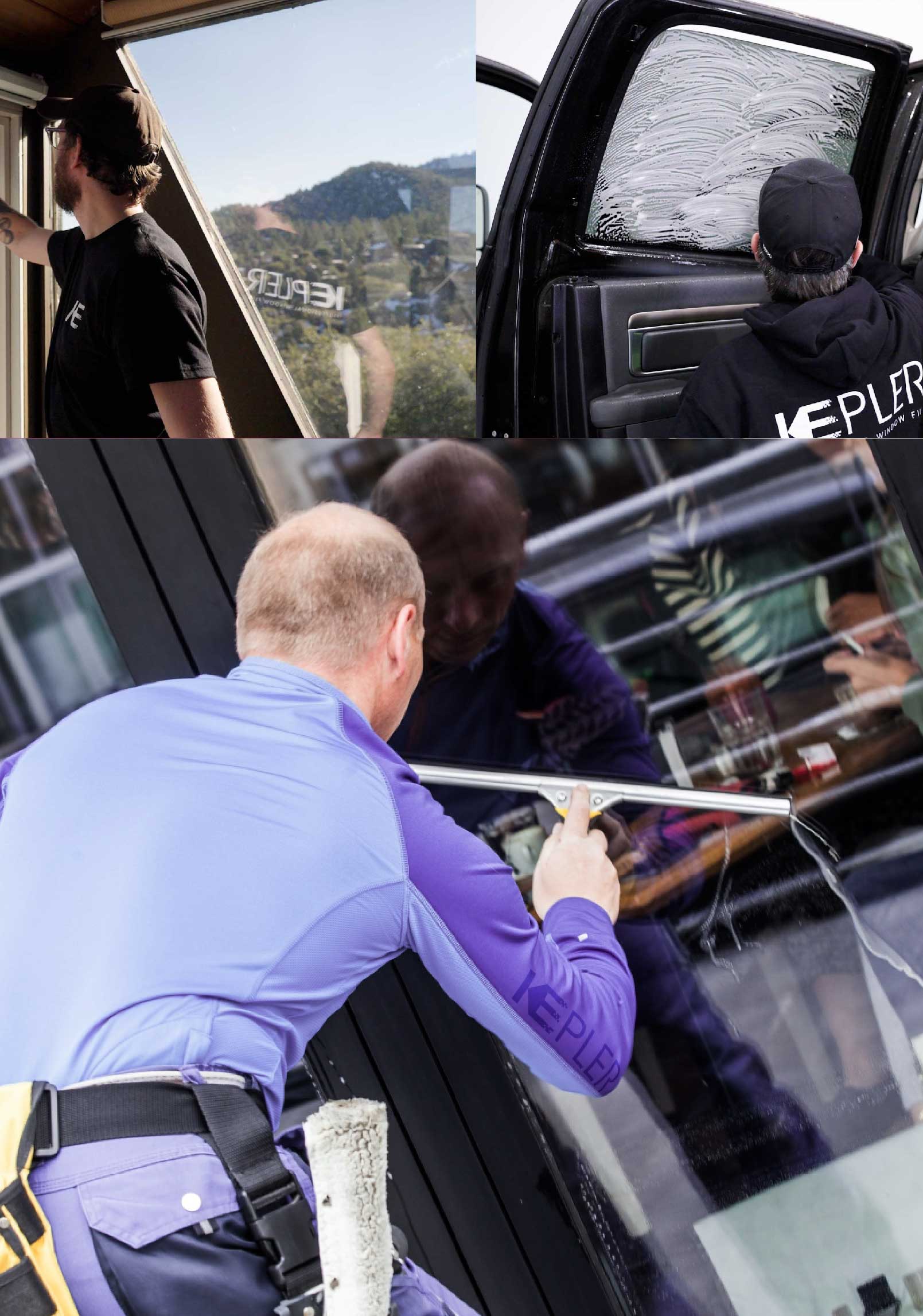 Kepler Expert Applying Anti-Graffiti Window Film to a Bethany Shop Front