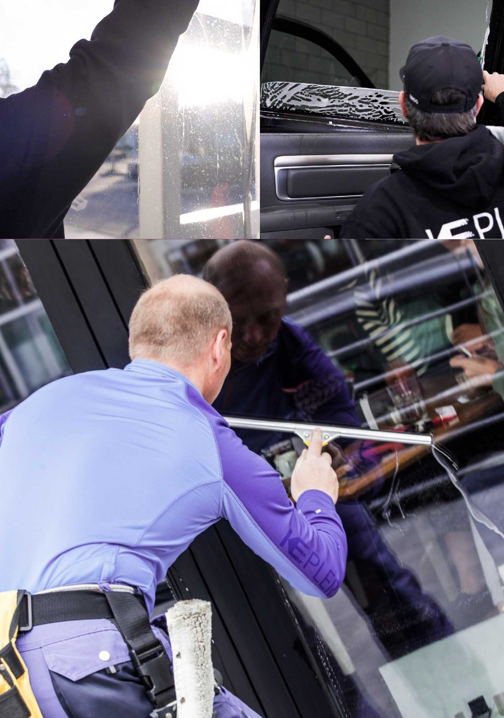 Kepler Expert Applying Anti-Graffiti Window Film to a Ballwin Shop Front